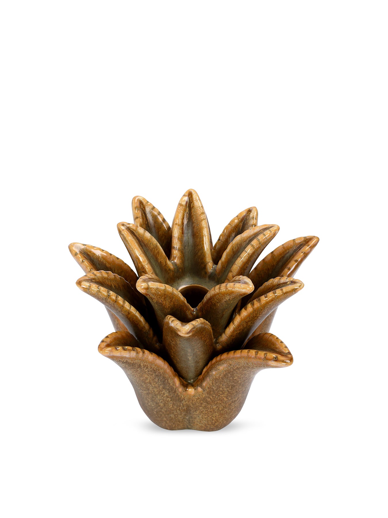 Tropics Candle Holder Medium Beige
