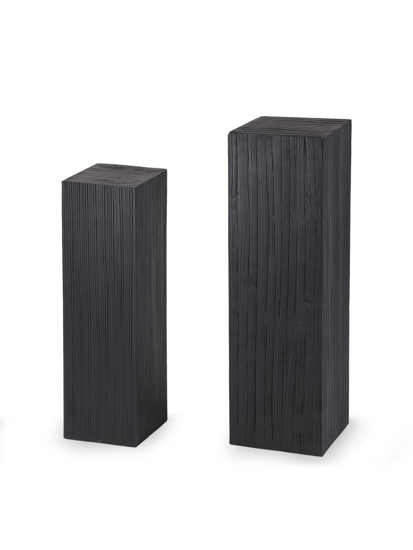 Sienna Wooden Plinth Nested Set Of Two Black