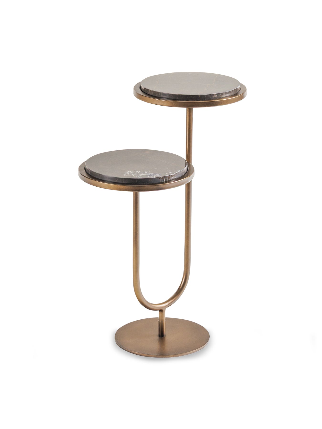 Marco Accent Side Table Royal Gold Marble Gold