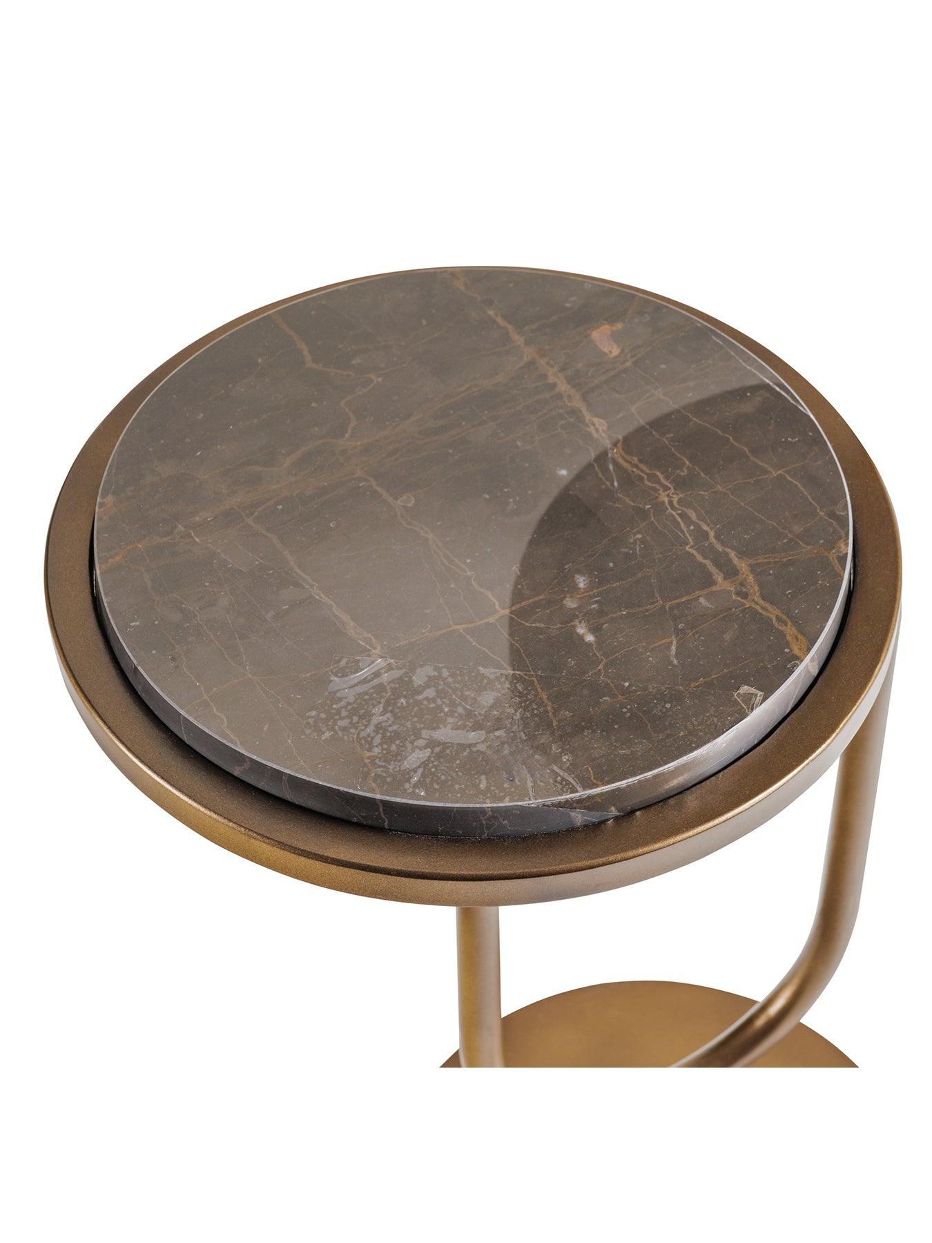 Marco Accent Side Table Royal Gold Marble Gold
