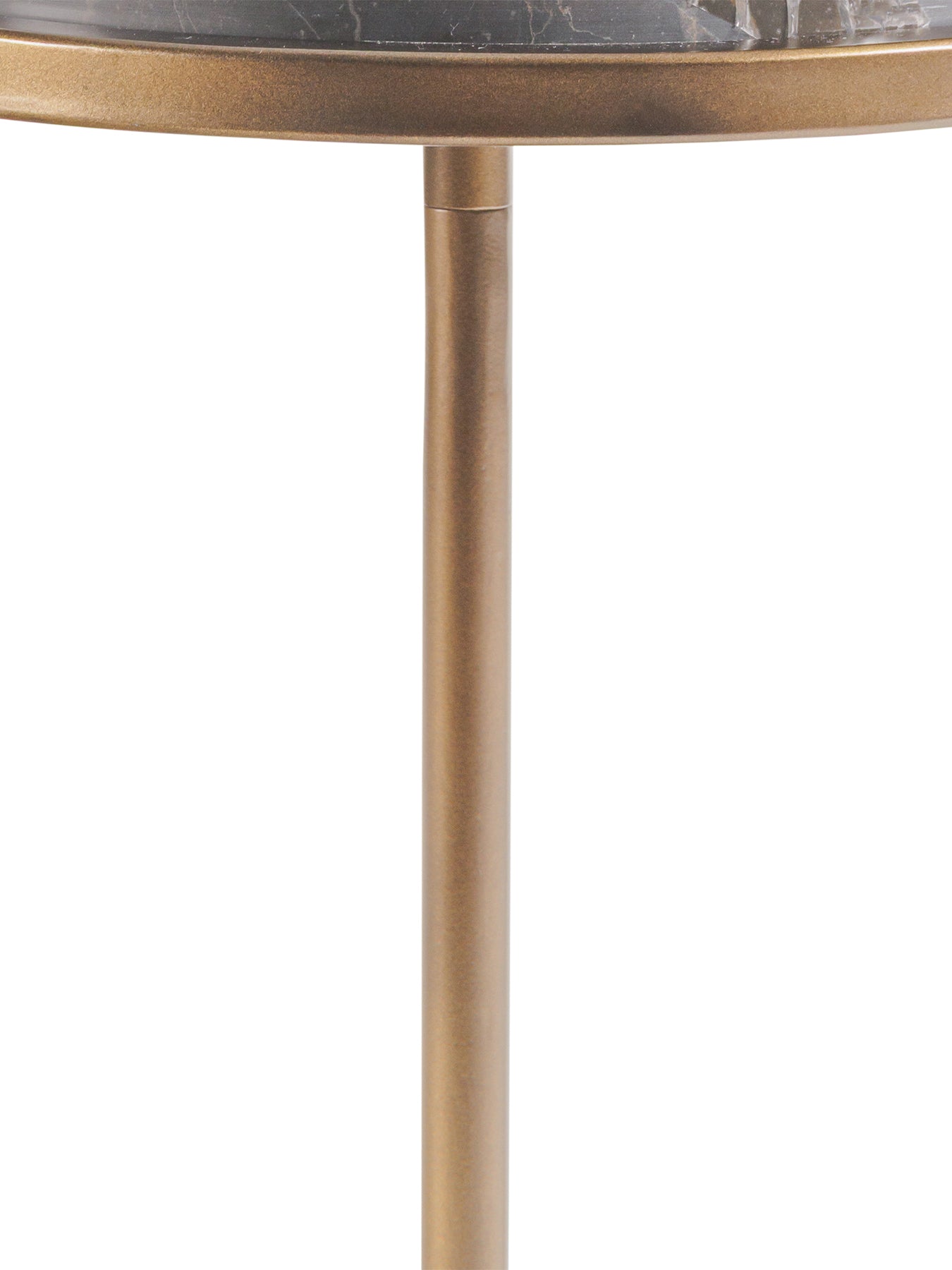 Marco Accent Side Table Royal Gold Marble Gold