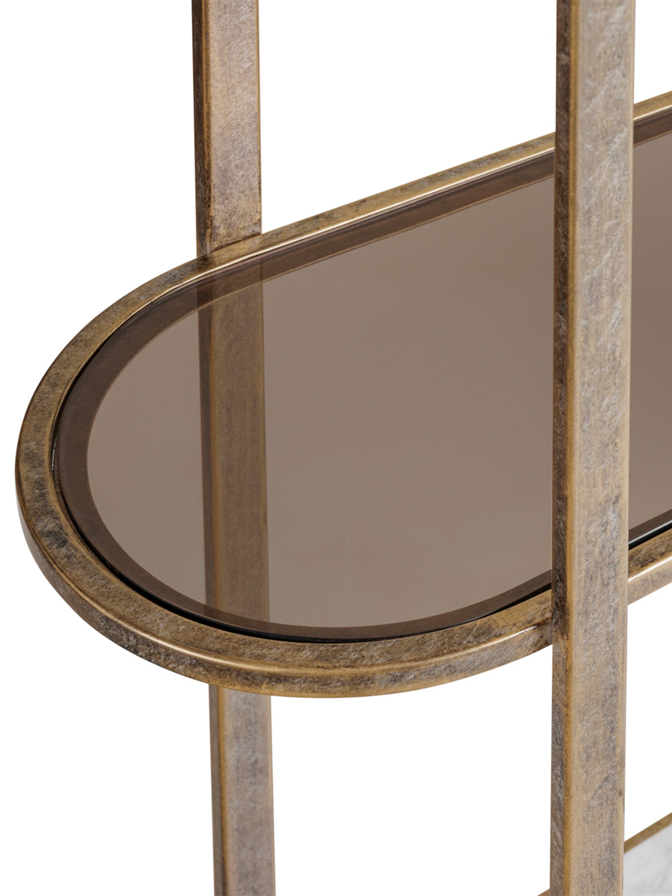 Belvedere Aged Gold Shelving Unit Gold