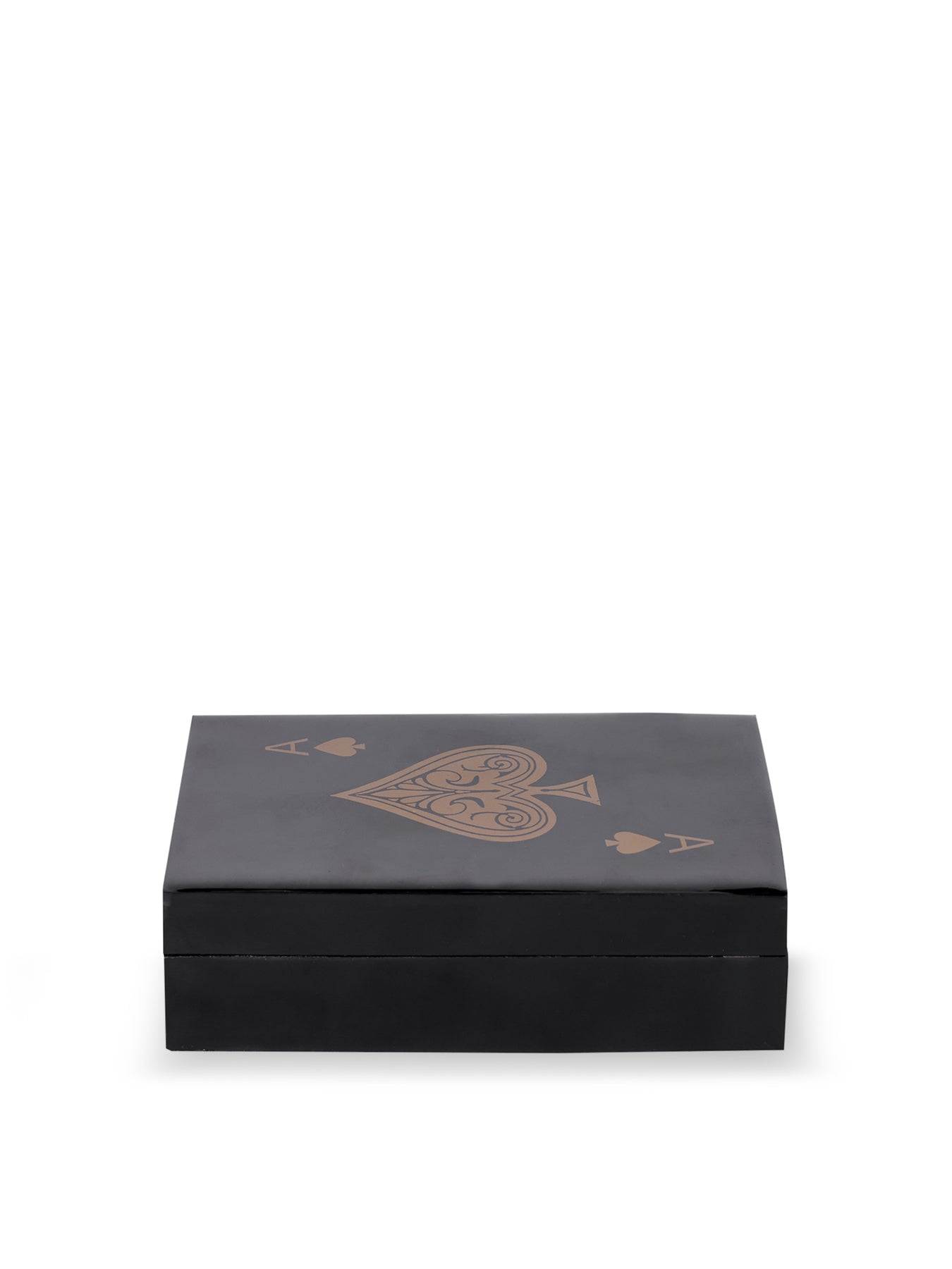Chollerford Black and Gold Inlay Card Box