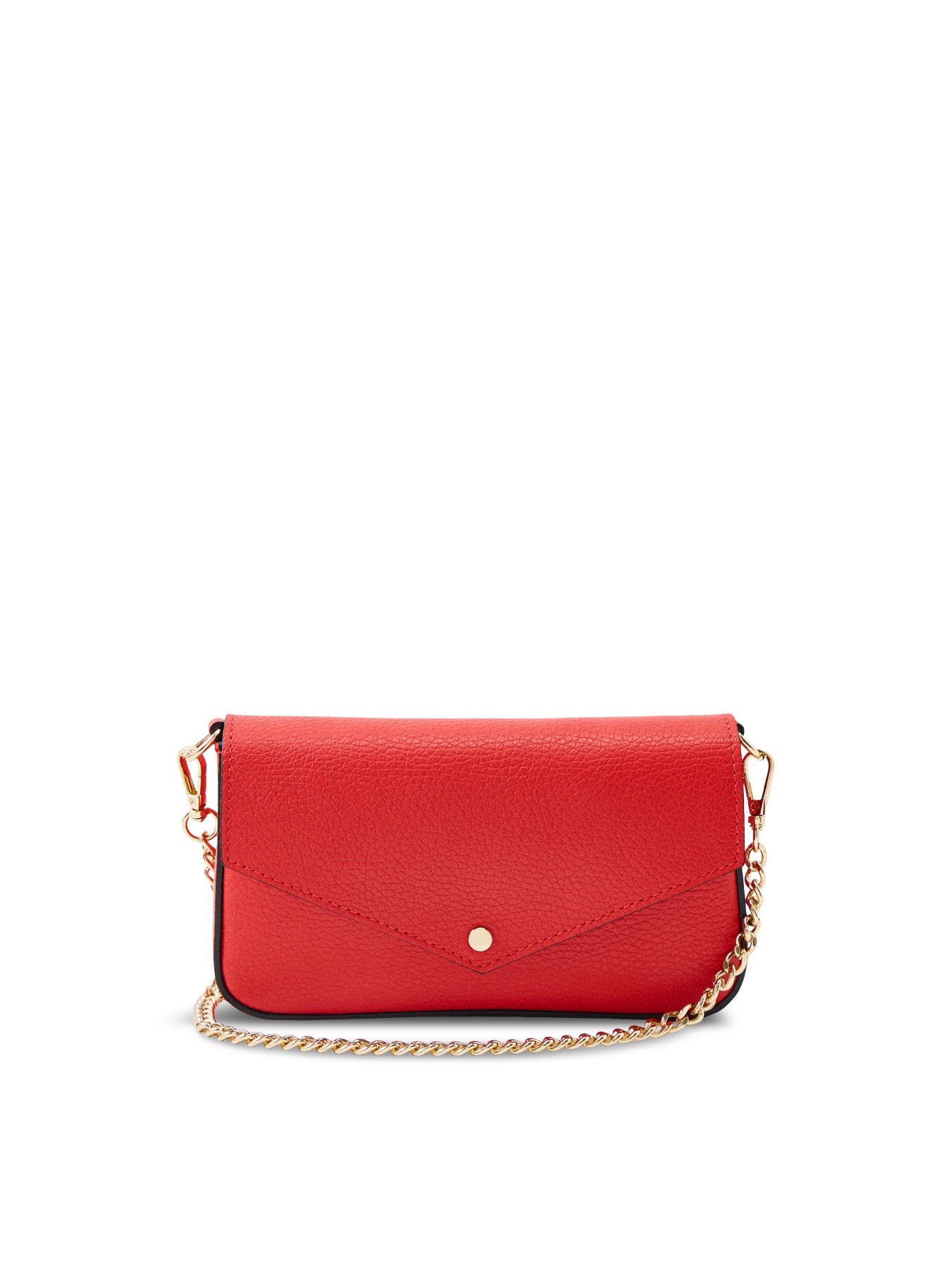 Munro Leather Shoulder Bag Red
