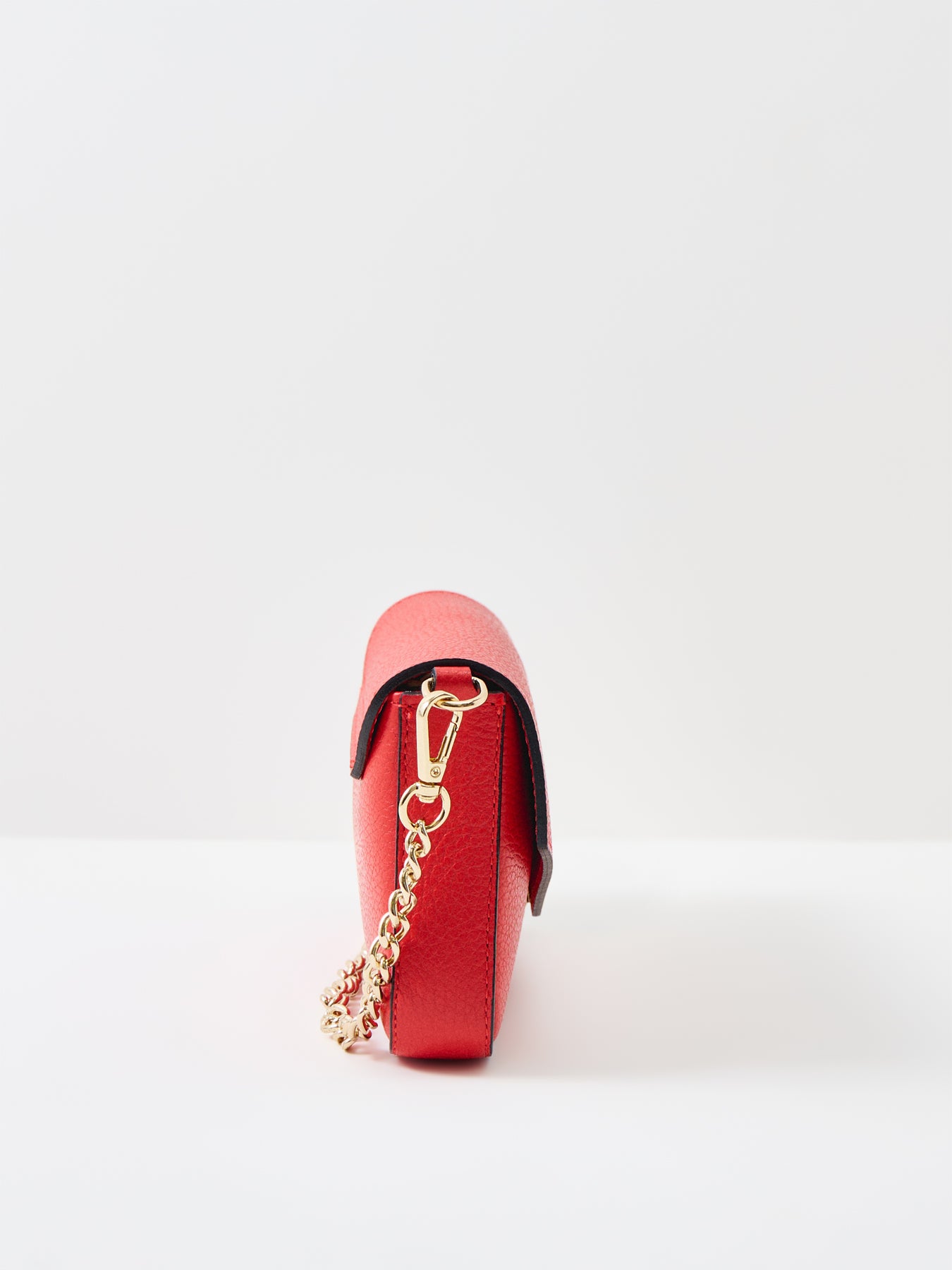 Munro Leather Shoulder Bag Red
