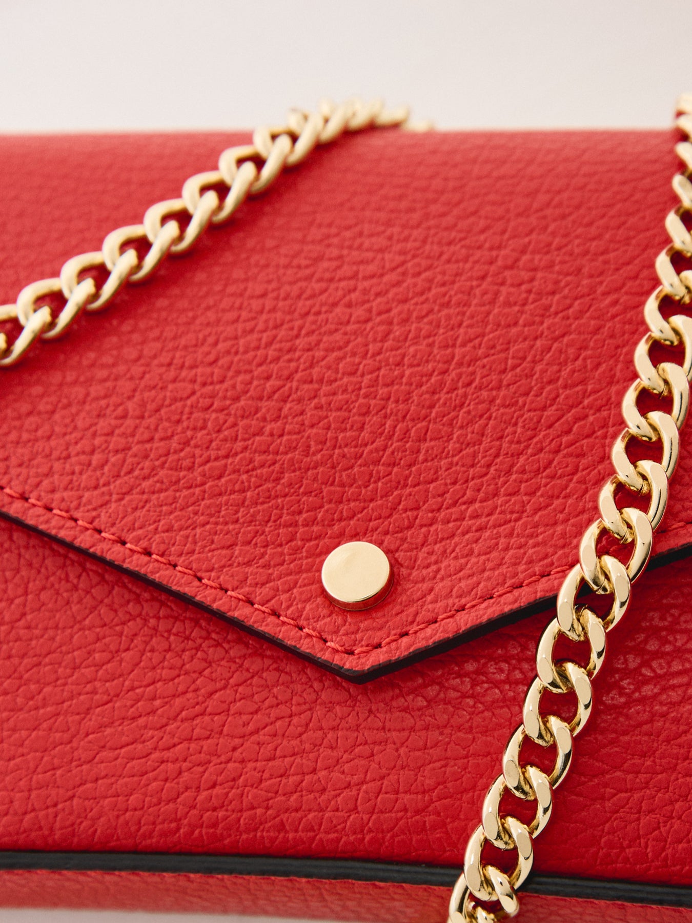 Munro Leather Shoulder Bag Red