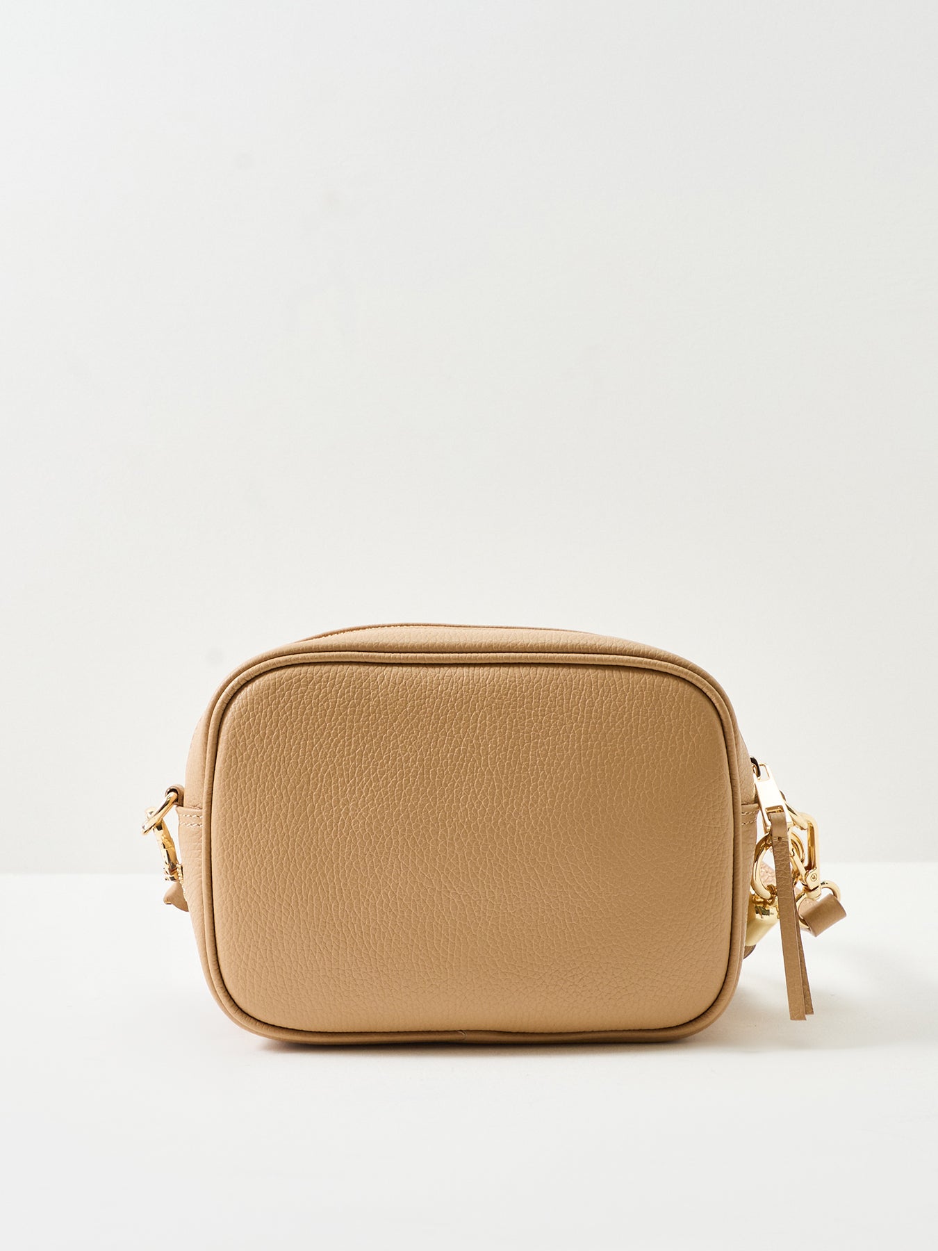 Tassel Tan Leather Crossbody Bag