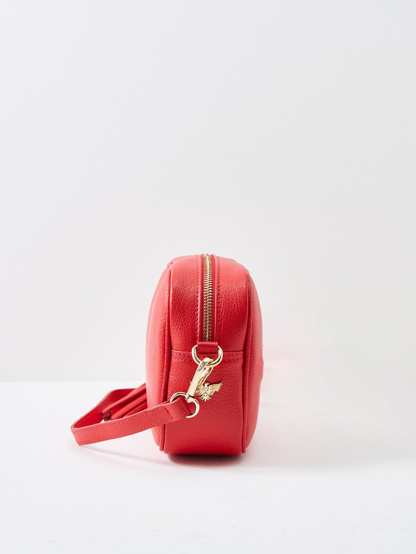 Tassel Leather Crossbody Bag Red