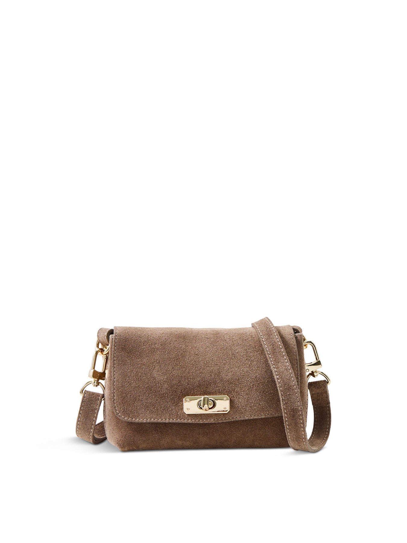 Maisie Mini Suede Shoulder Bag Mink