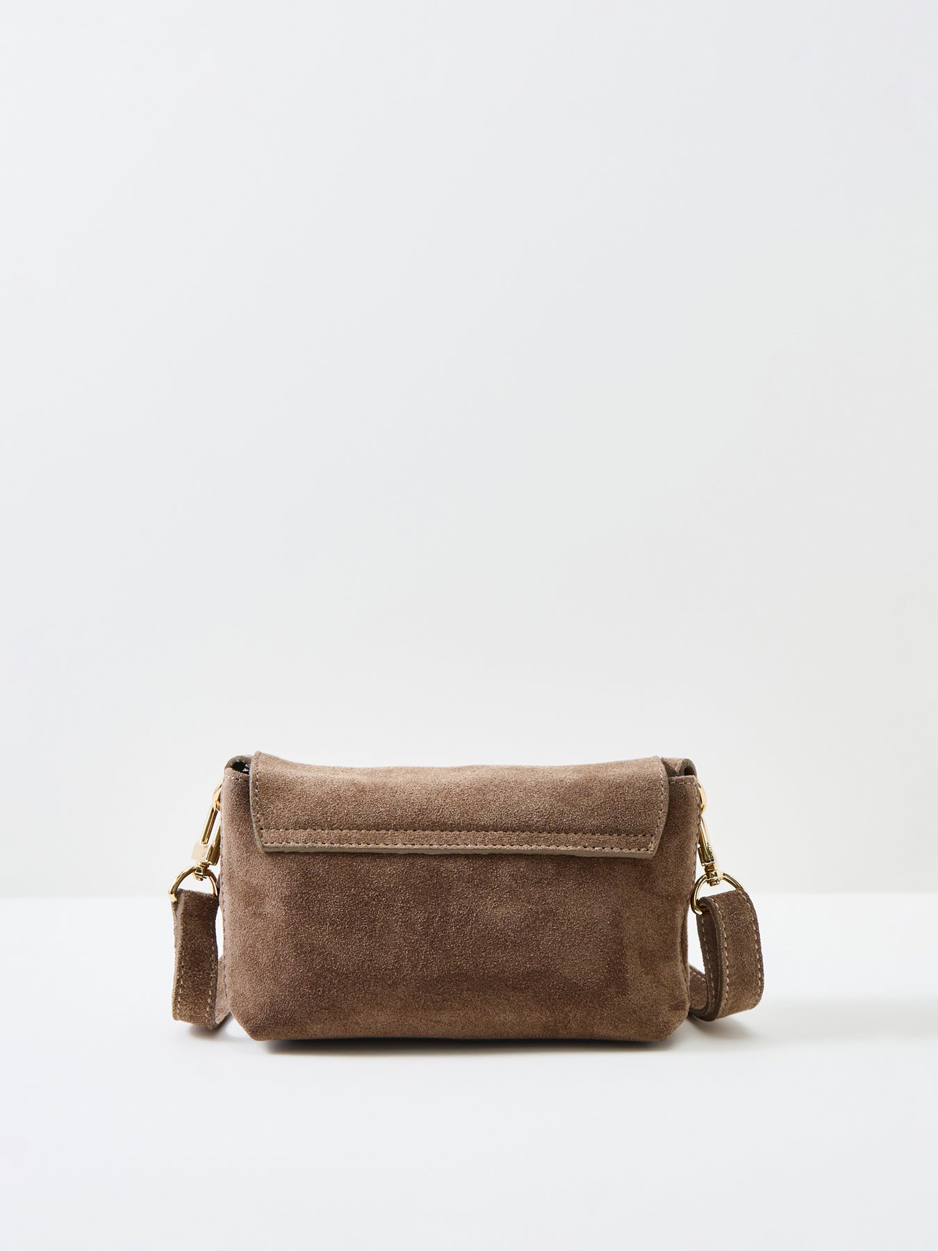 Maisie Mini Suede Shoulder Bag Mink