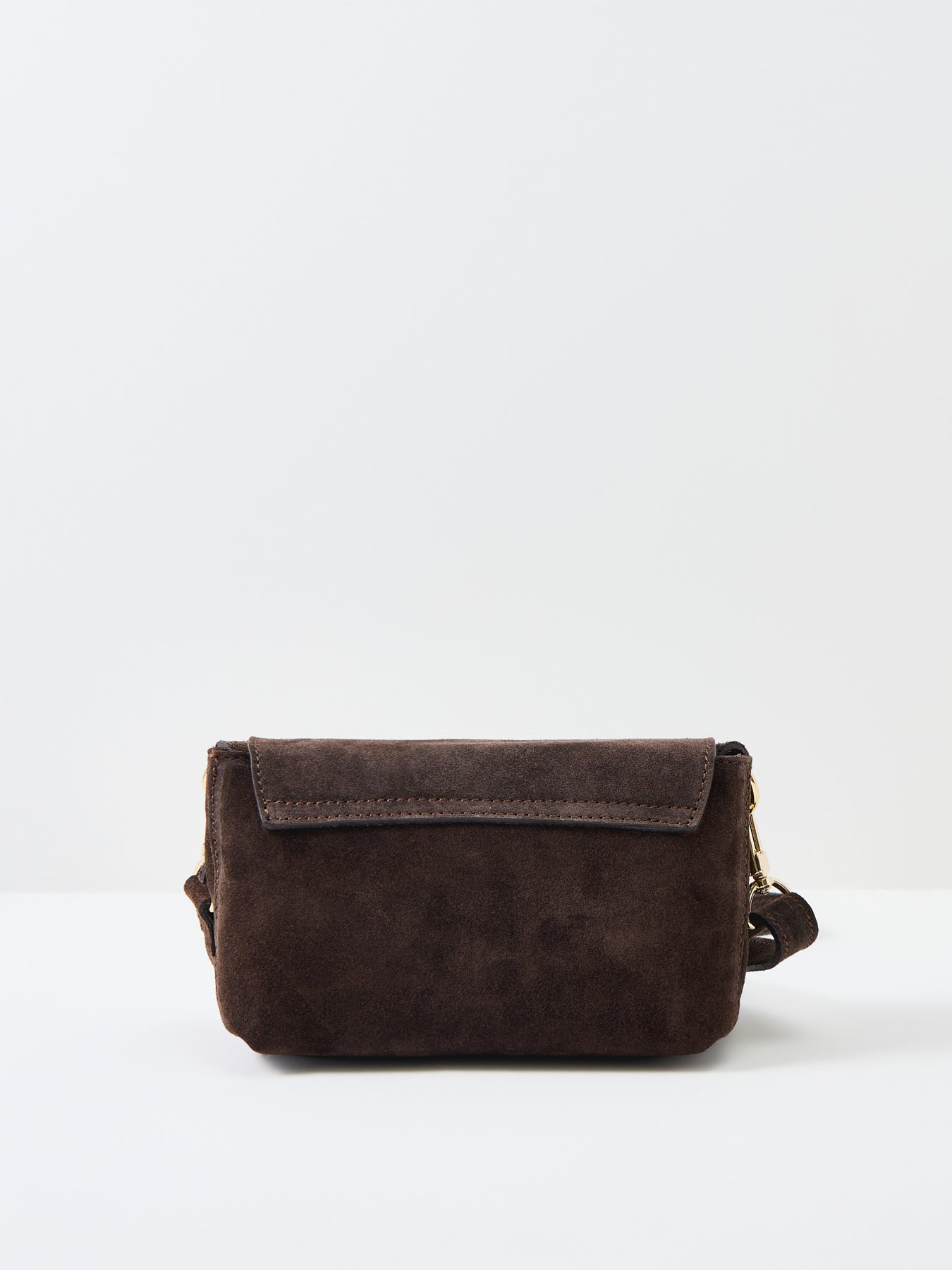 Maisie Mini Suede Shoulder Bag Chocolate