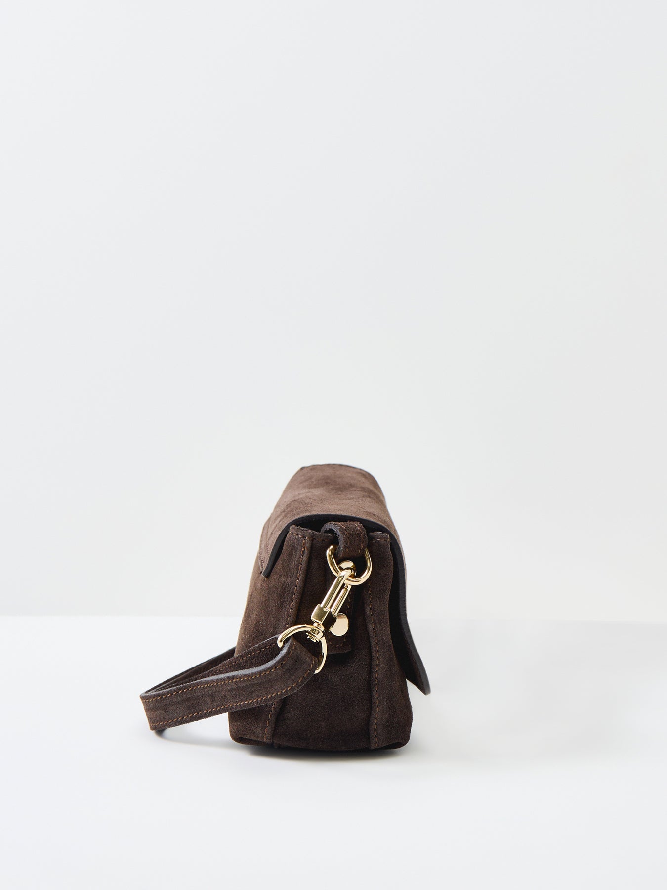 Maisie Mini Suede Shoulder Bag Chocolate
