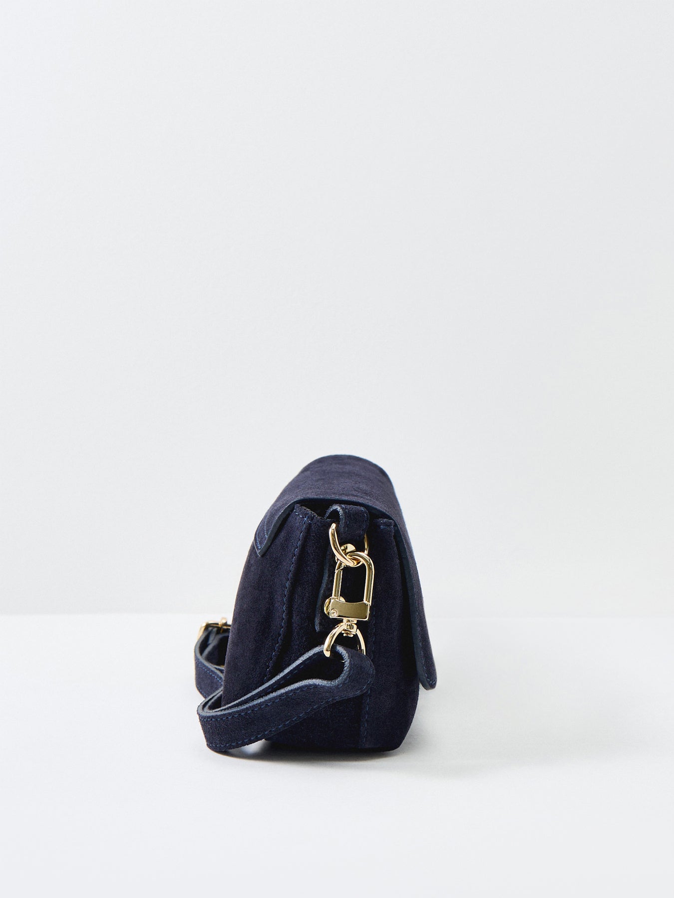 Maisie Mini Suede Shoulder Bag Navy
