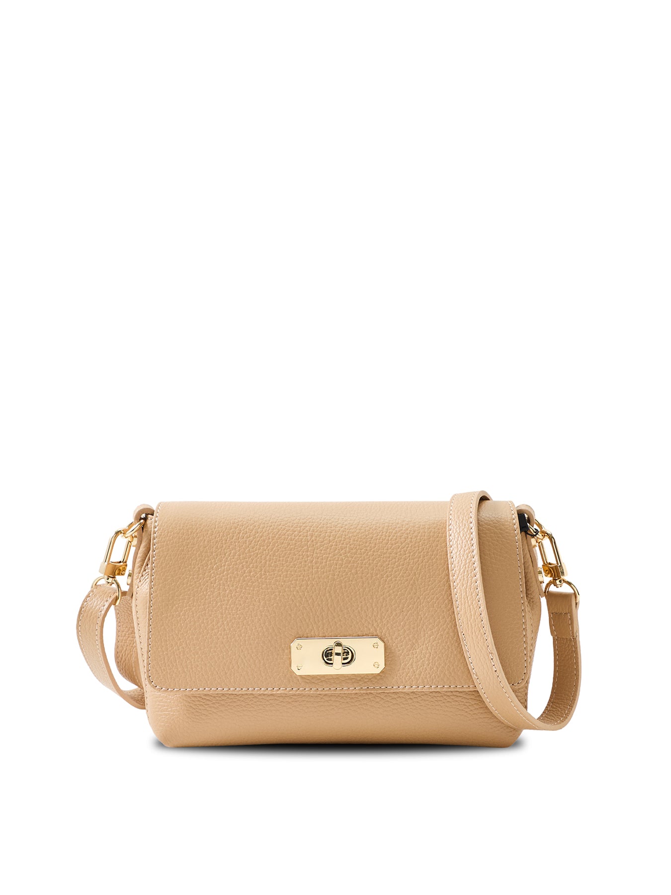 Maisie Midi Tan Leather Crossbody Bag