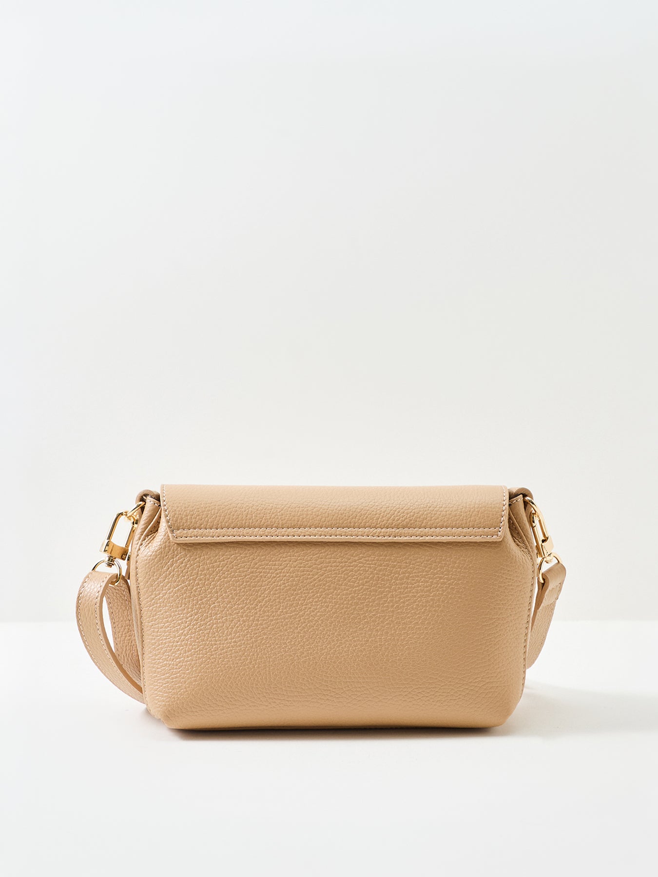 Maisie Midi Tan Leather Crossbody Bag