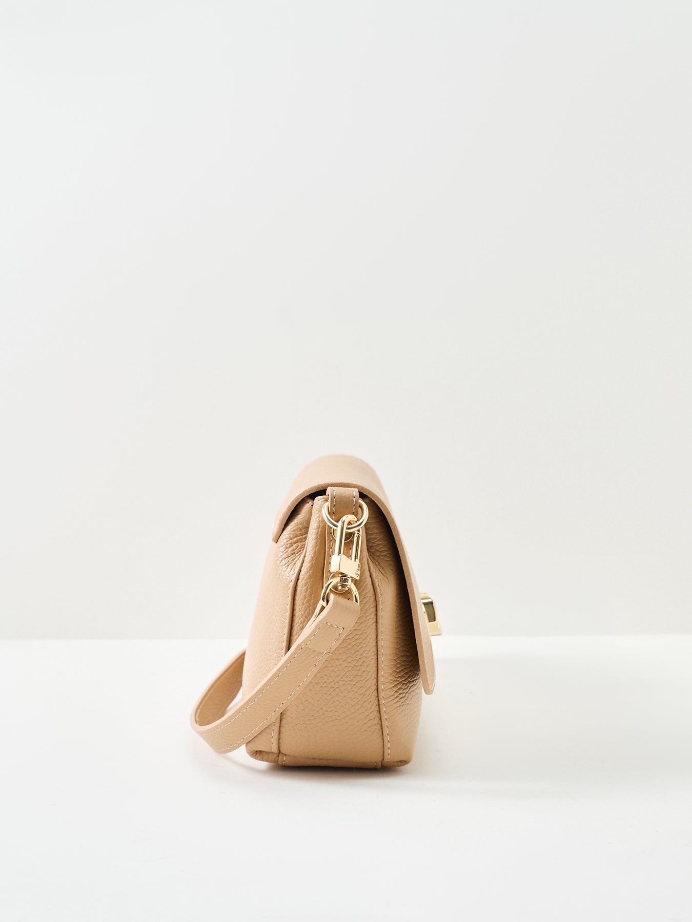 Maisie Midi Tan Leather Crossbody Bag