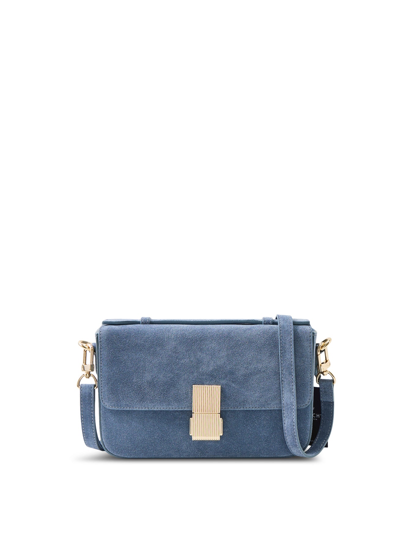Flora Suede Top Handle Crossbody Bag Blue