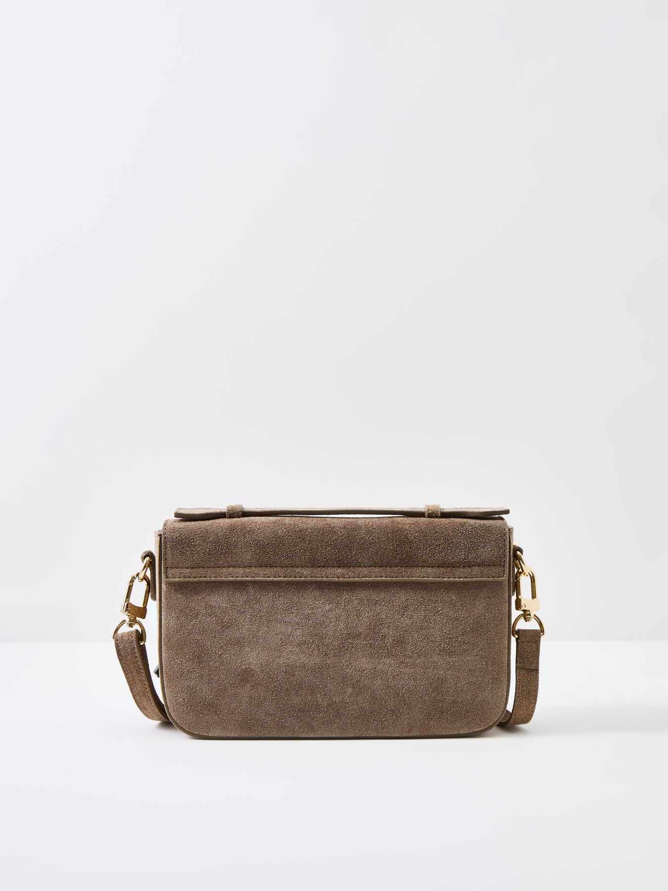 Flora Suede Top Handle Crossbody Bag Mink