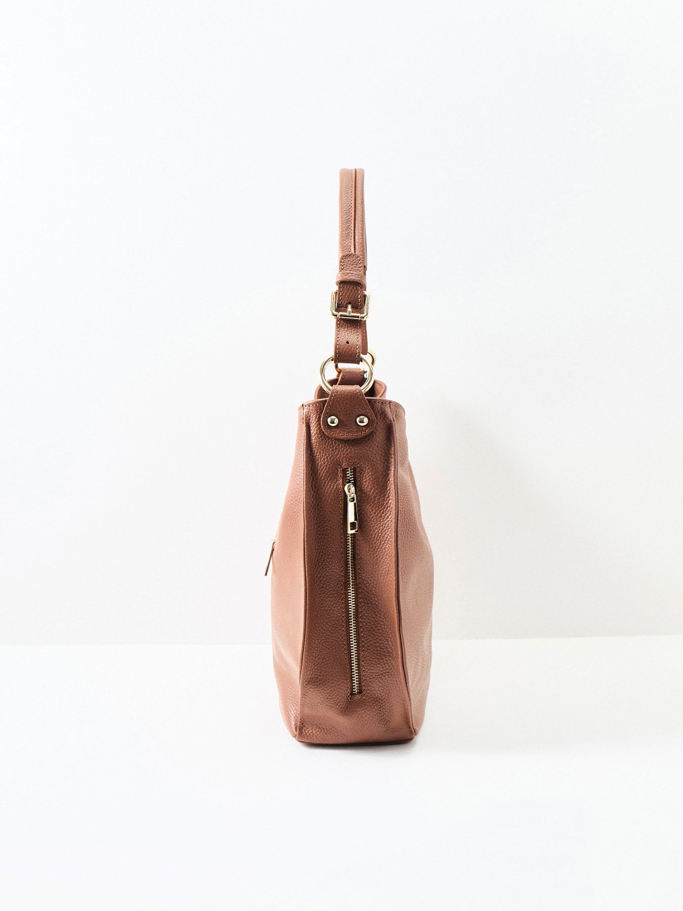Harriet Leather Shoulder Bag Tan