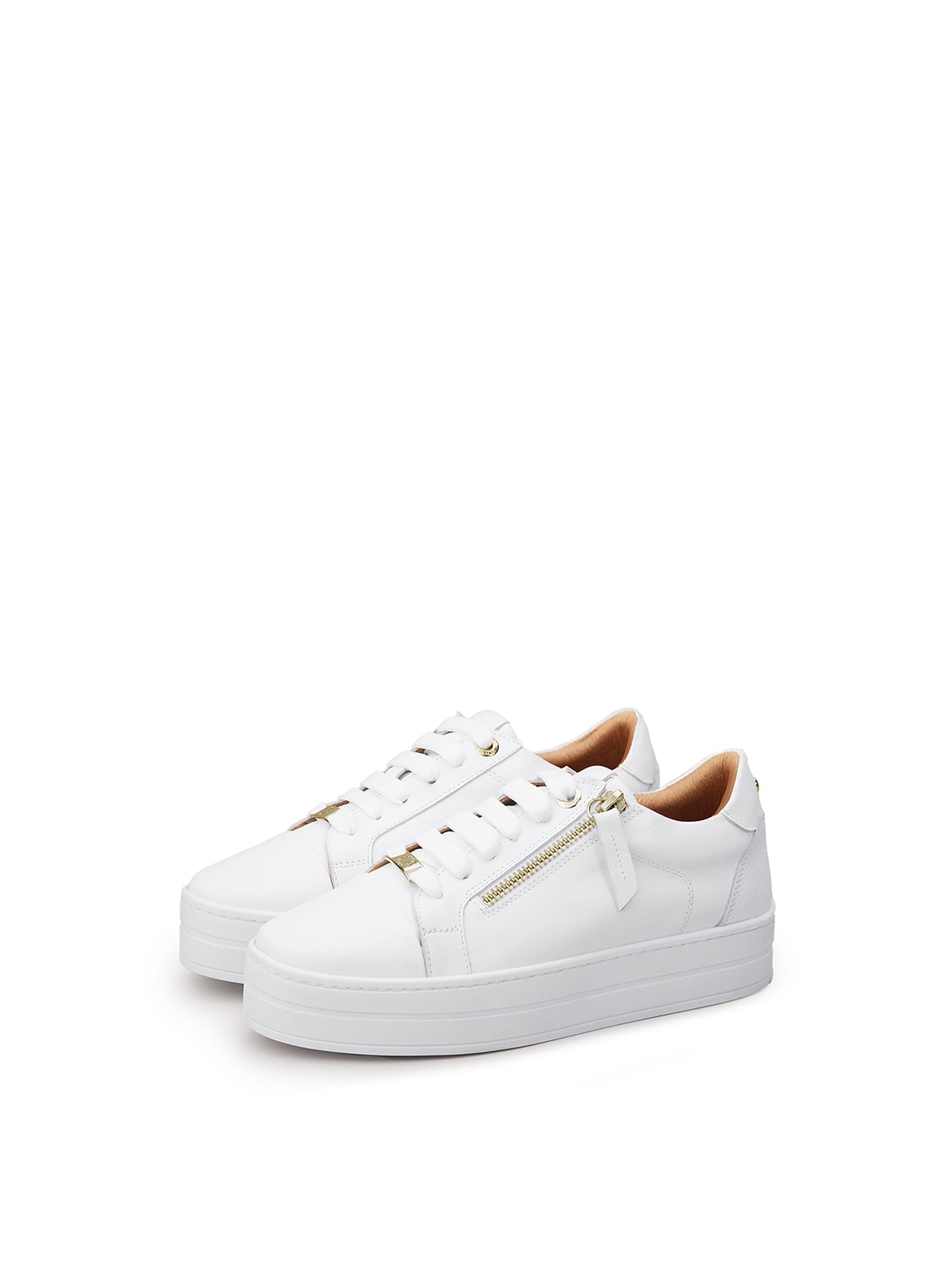 Abbee Lace Up Trainers White