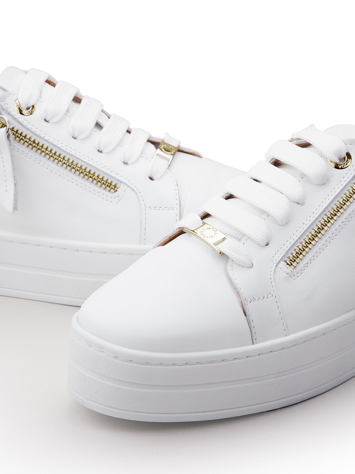 Abbee Lace Up Trainers White