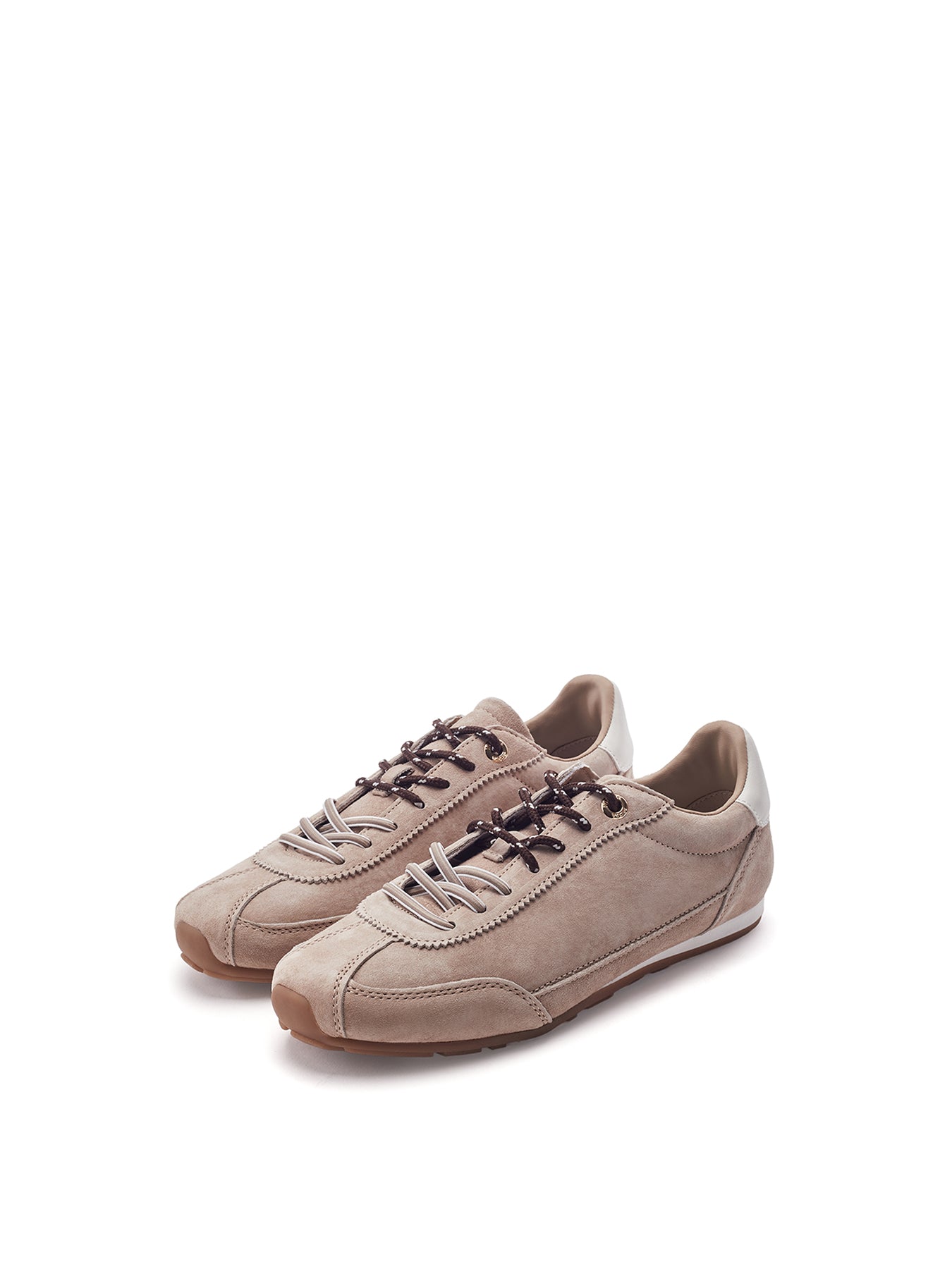 Ares Lace-Up Trainers Taupe