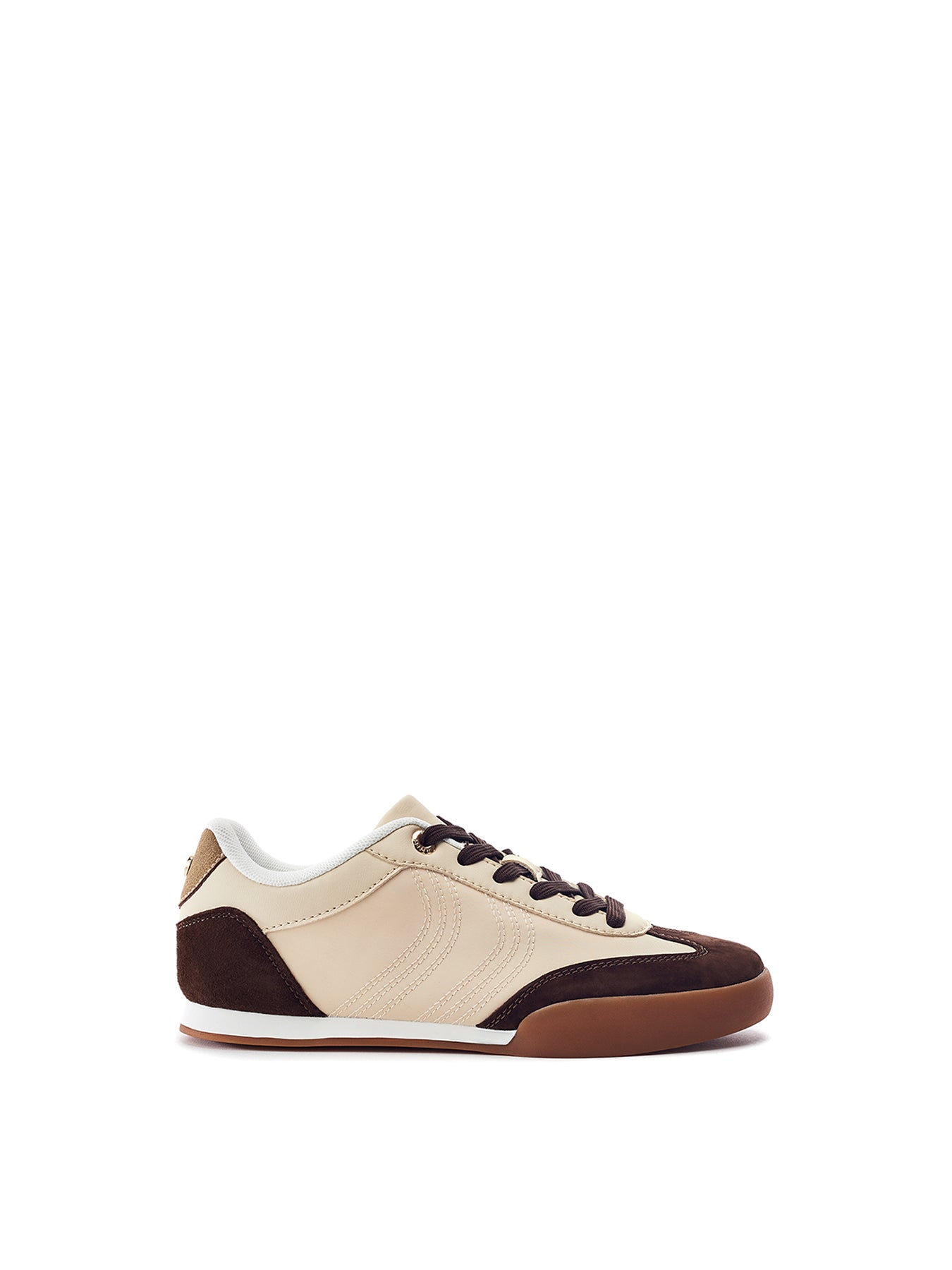 Aromaa Lace-Up Trainers Taupe