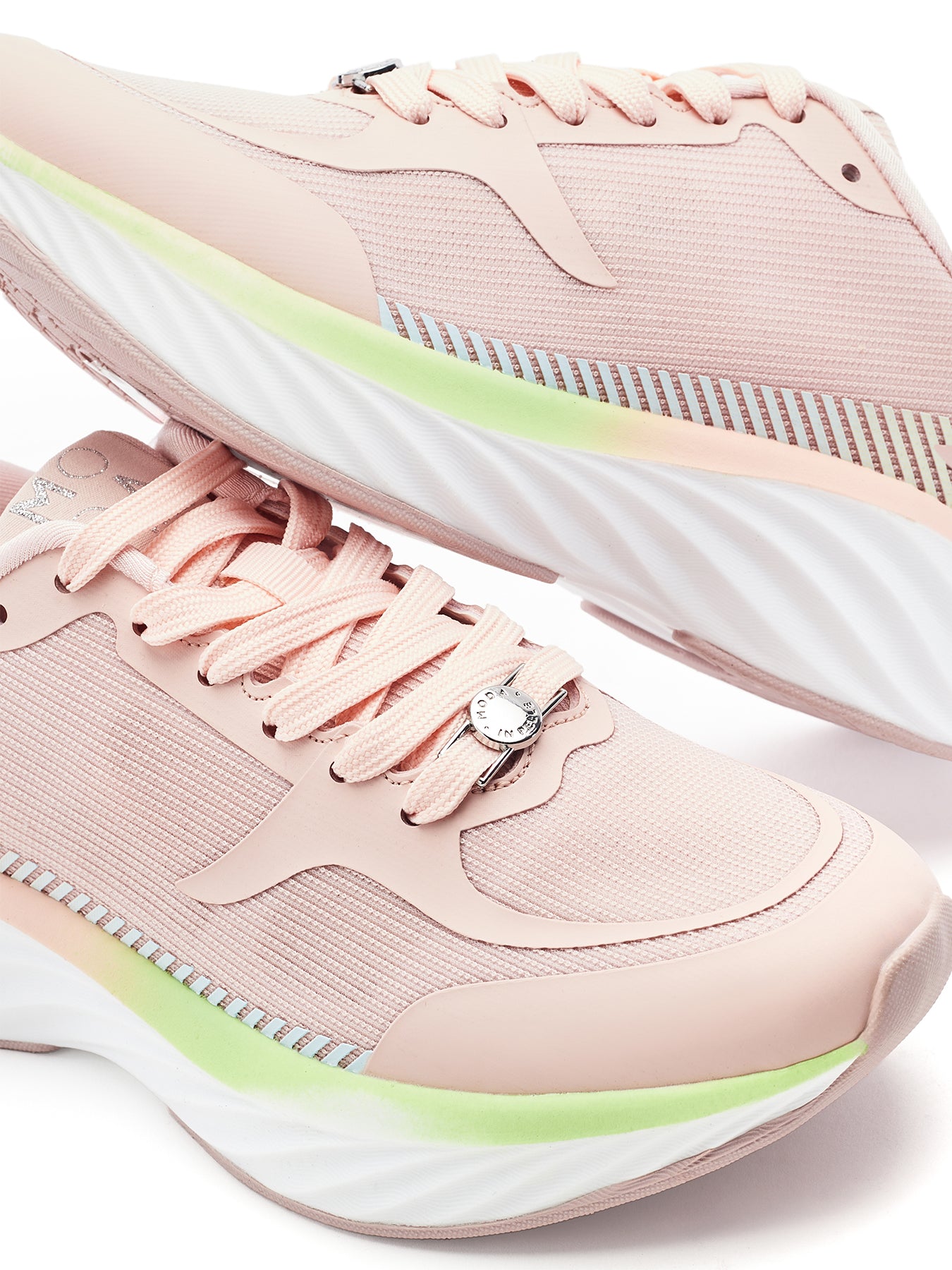 Damara Lace Up Trainers Pink