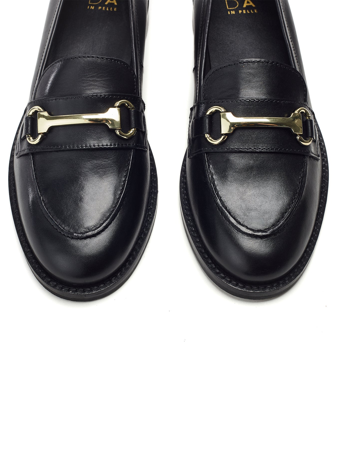 Elarra Leather Loafers Black