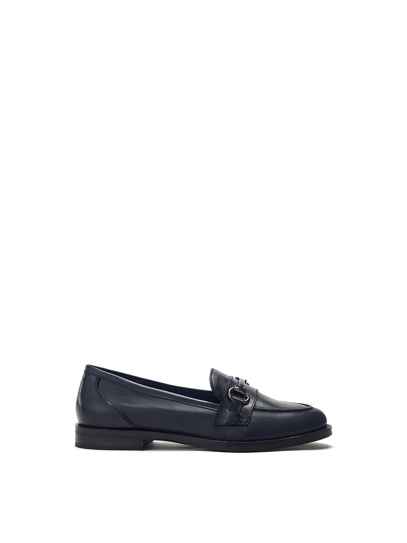 Elarra Leather Loafers Navy