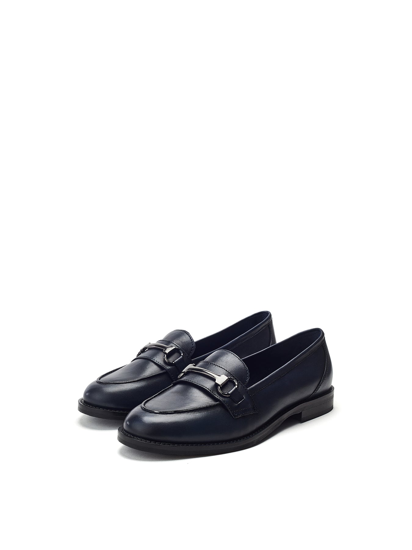 Elarra Leather Loafers Navy
