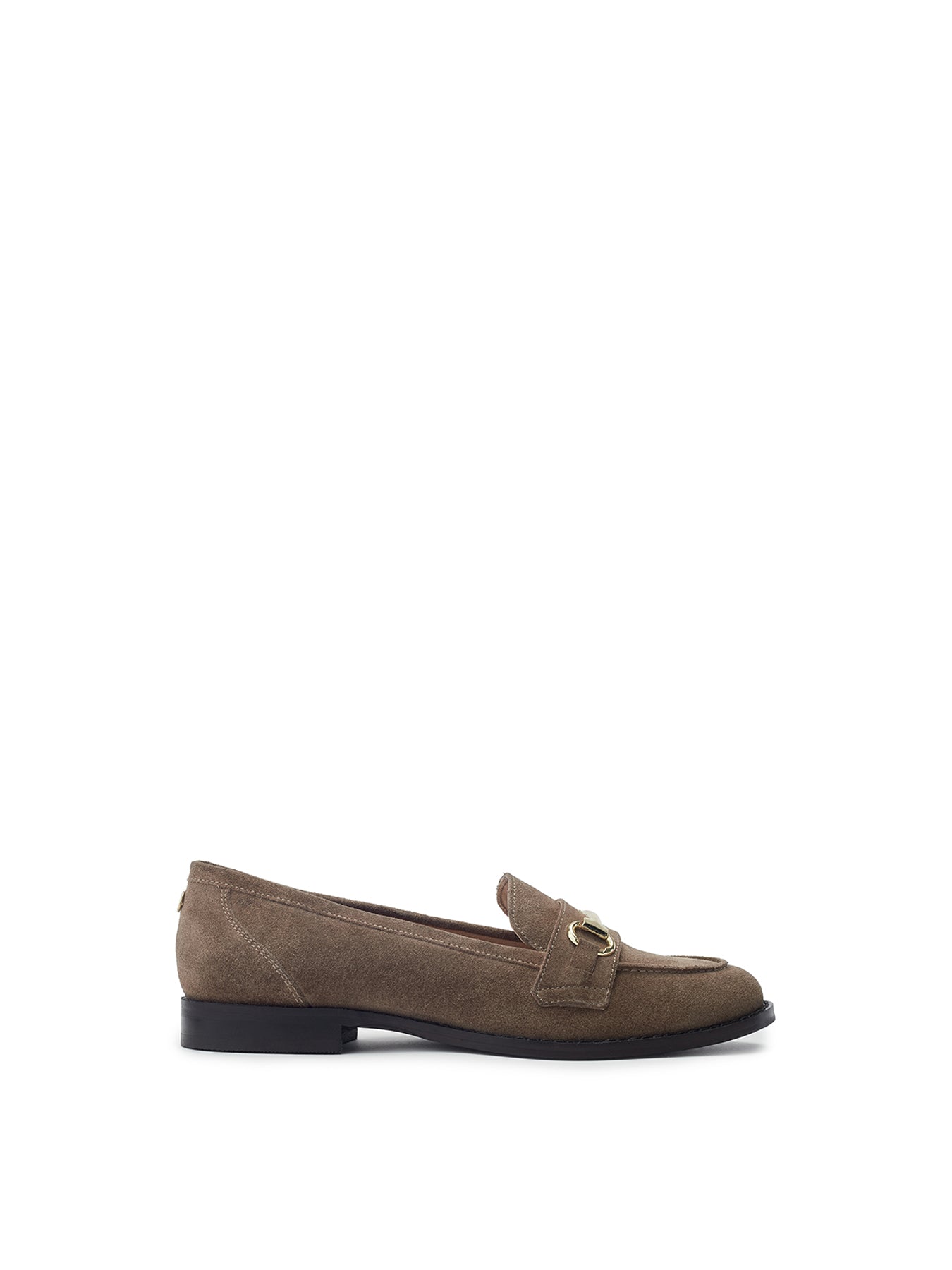 Elarra Suede Loafers Taupe
