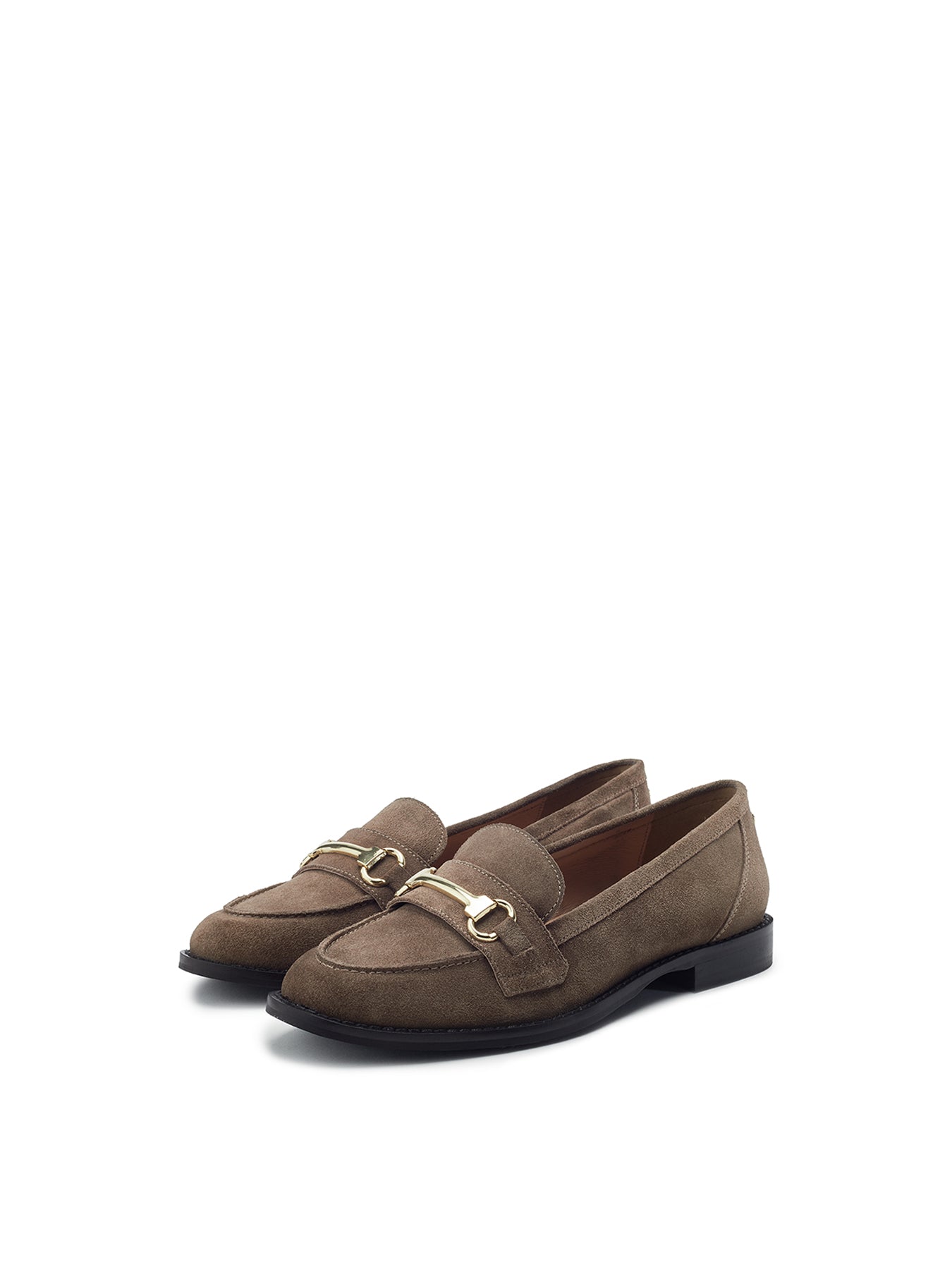 Elarra Suede Loafers Taupe