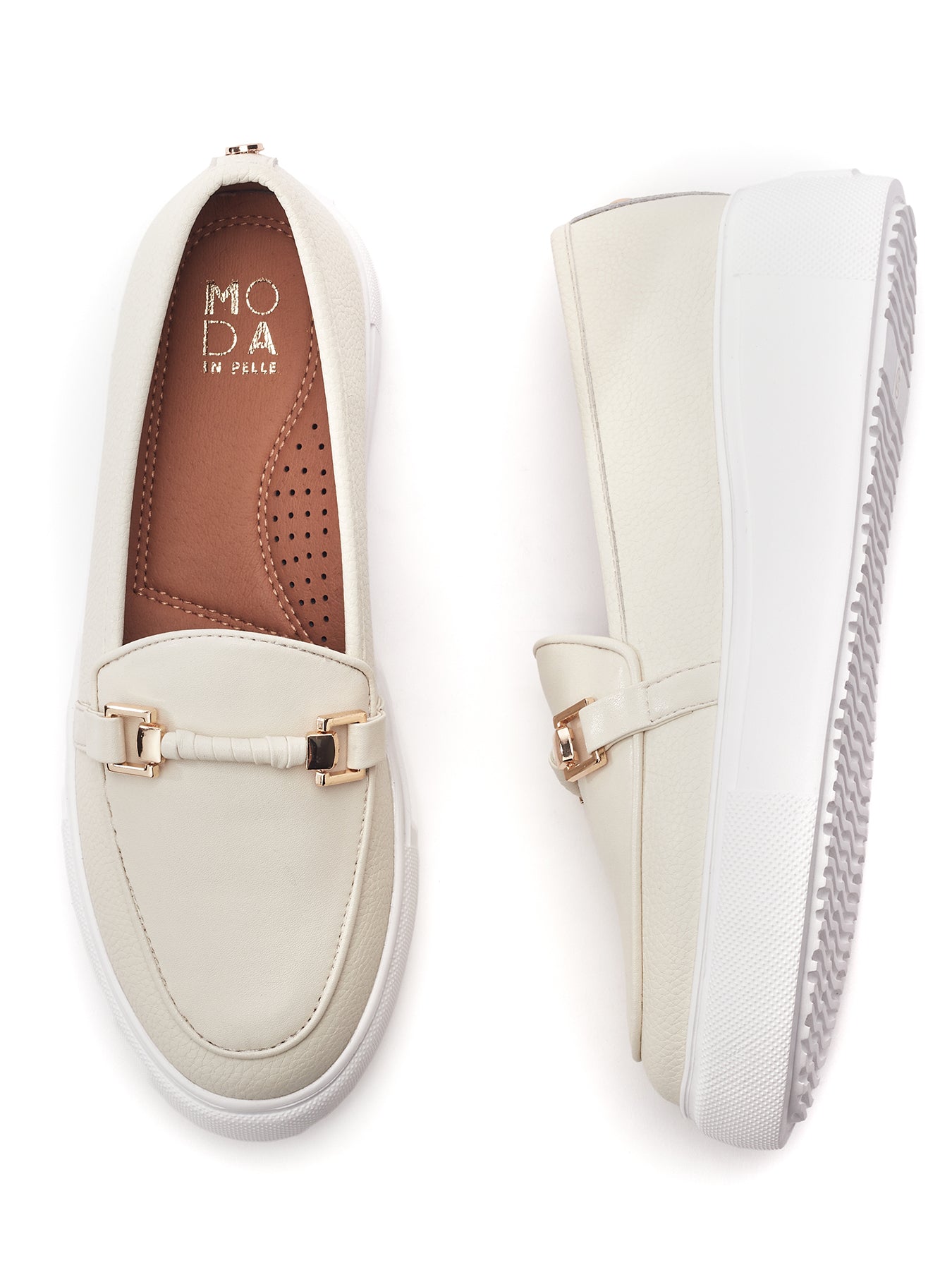 Ettala Leather Loafers White