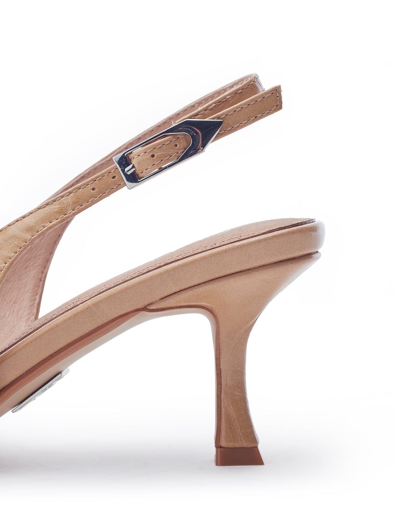 Gallia Leather High Heel Shoes Neutral