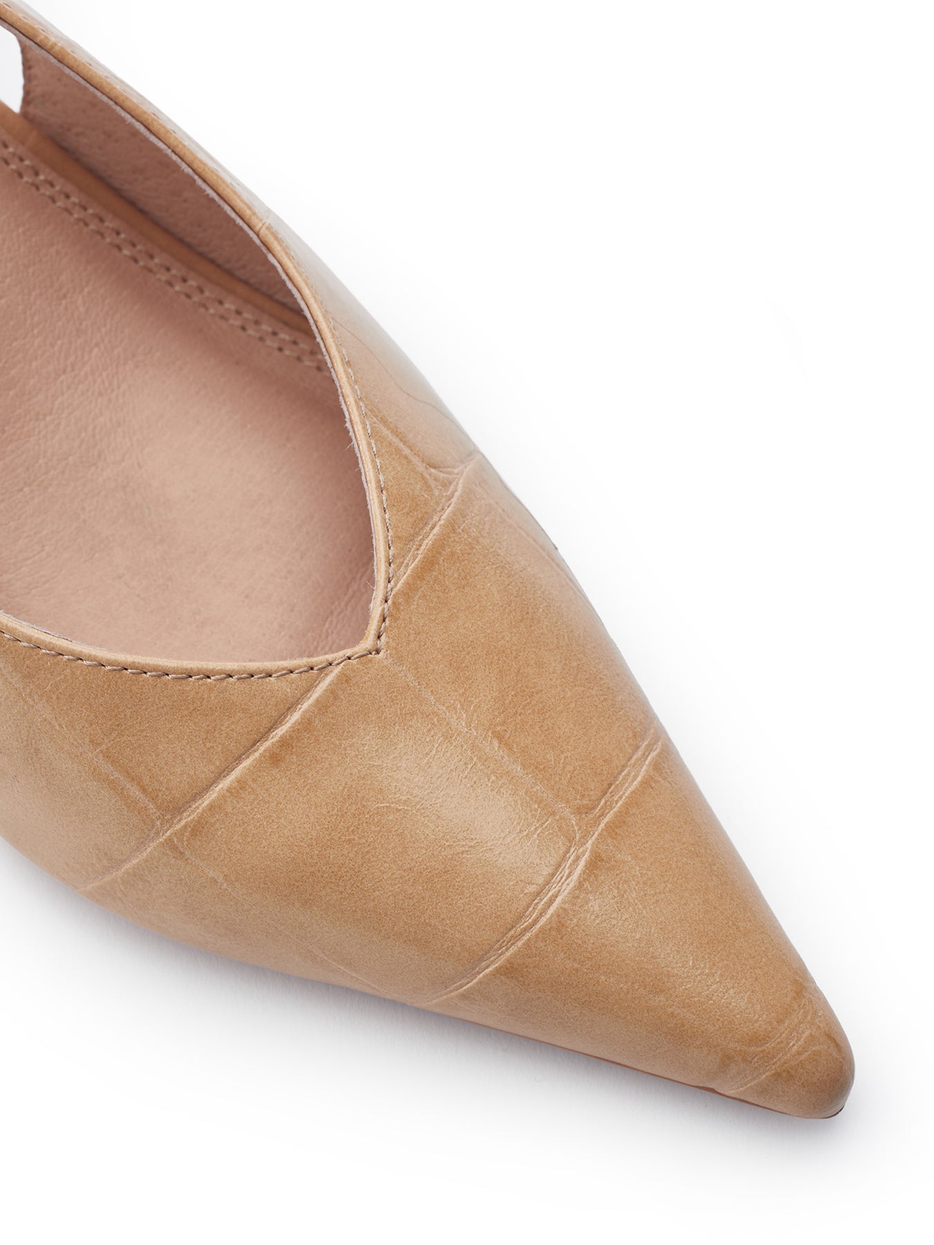 Gallia Leather High Heel Shoes Neutral