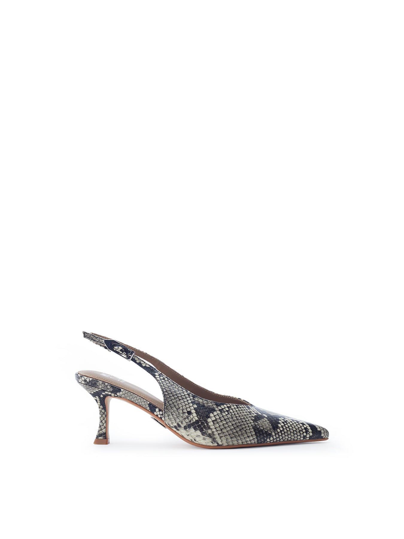 Gallia High Heel Court Shoes Snake-Skin Print