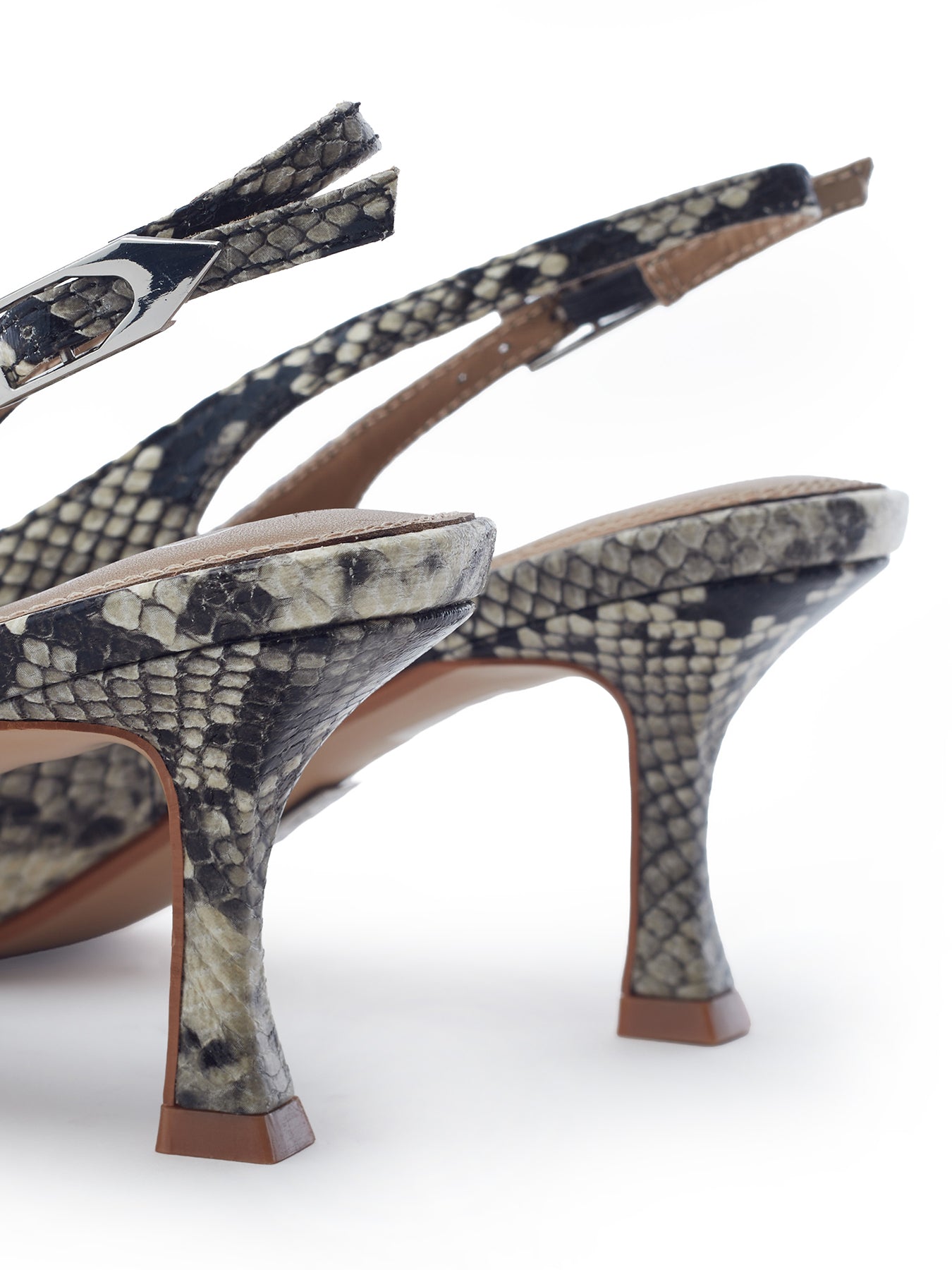 Gallia High Heel Court Shoes Snake-Skin Print