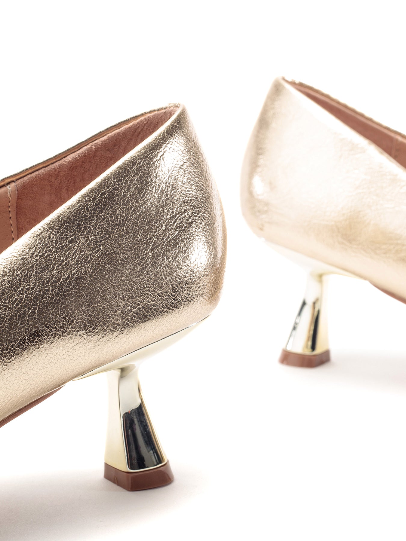 Ghiselle Kitten Heel Shoes Gold