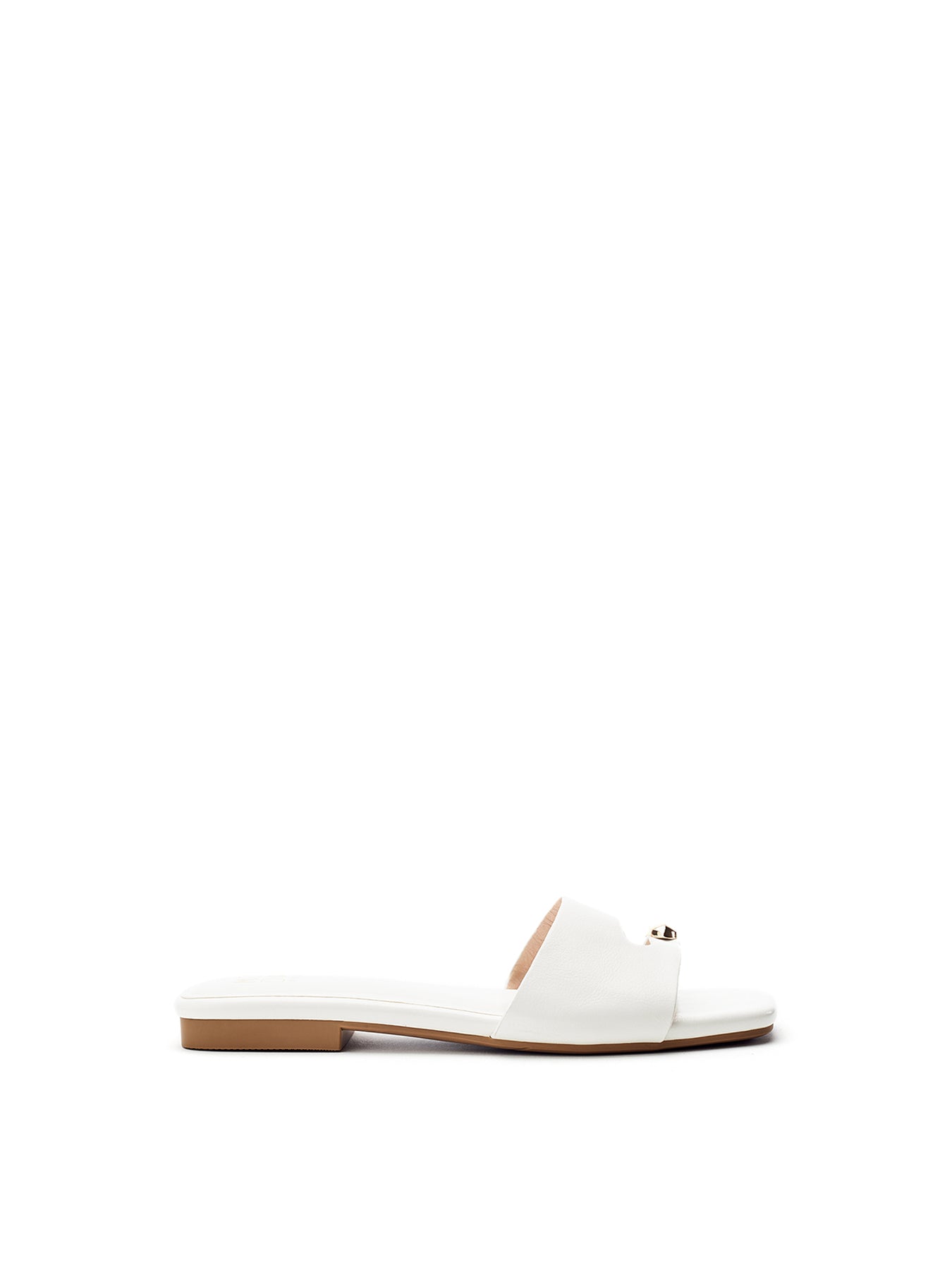 Leera Flat Sandals White