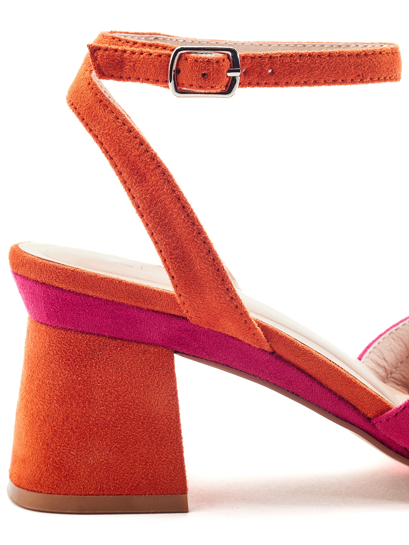 Madelia Block Heel Sandals Orange