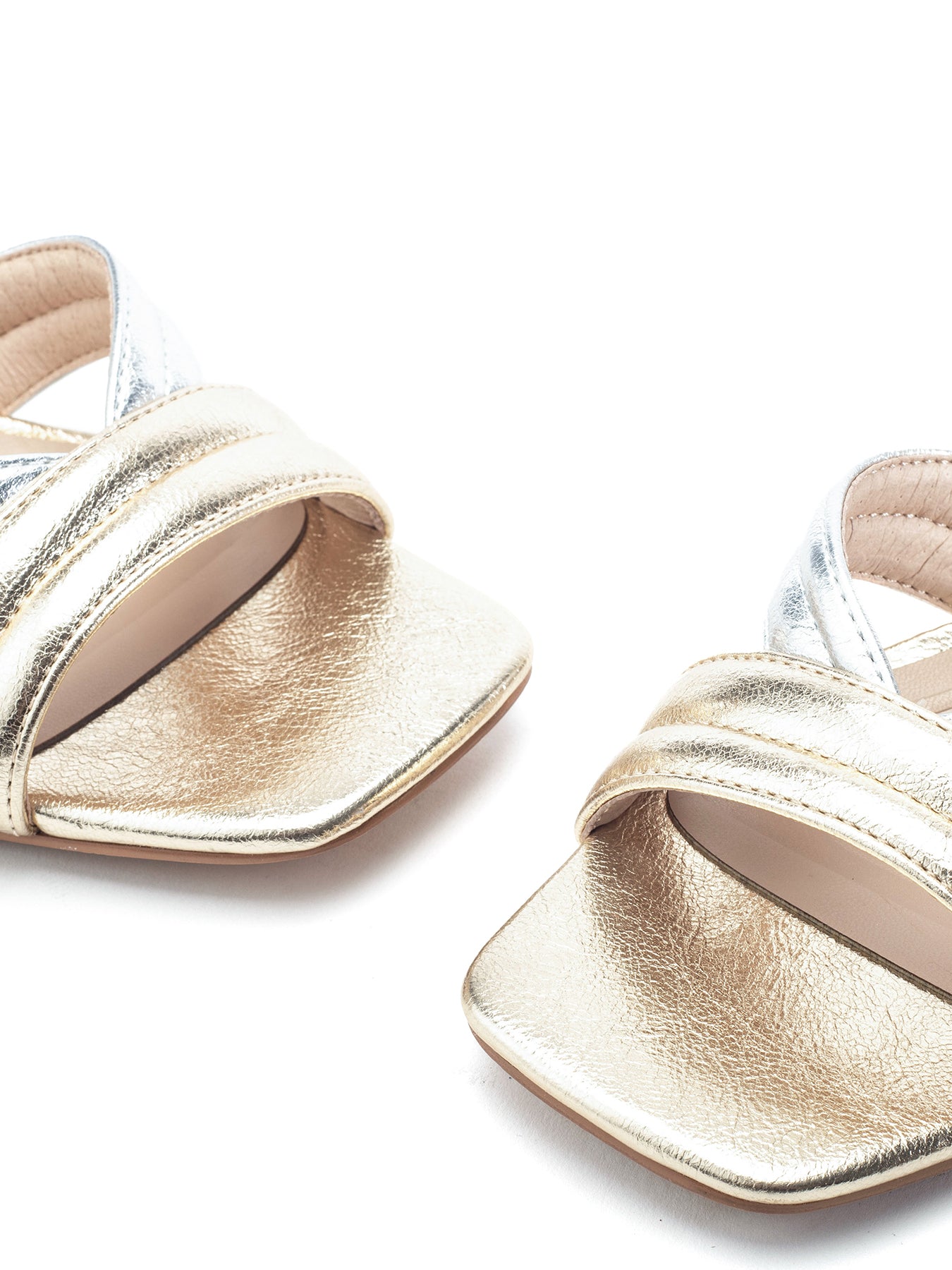Madelia Block Heel Sandals Gold