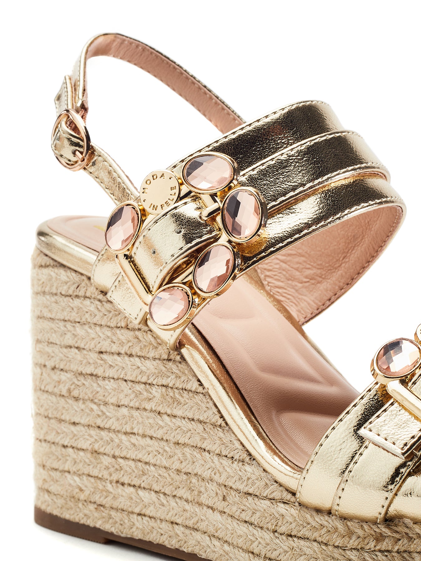 Moyra Wedge Sandals Gold