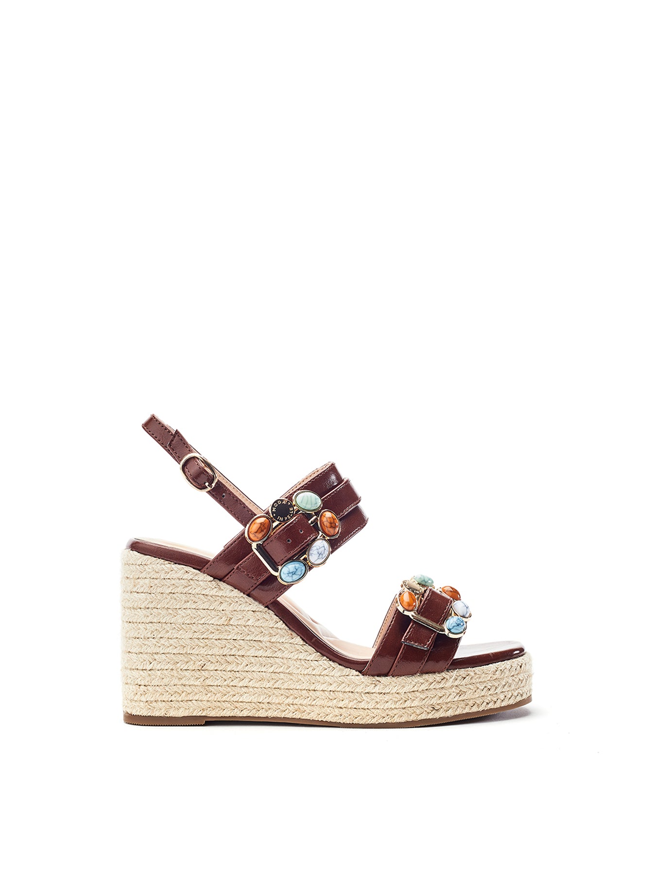 Moyra Wedge Sandals Brown