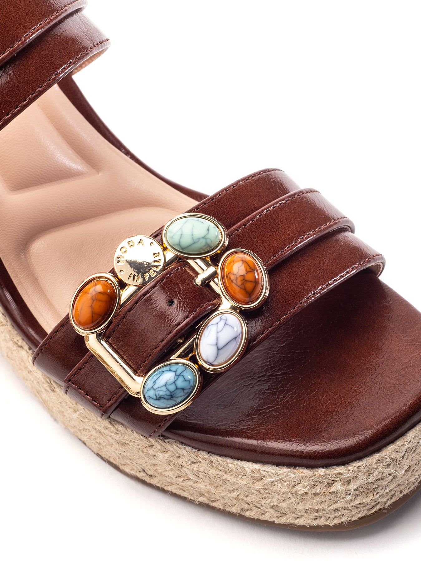 Moyra Wedge Sandals Brown