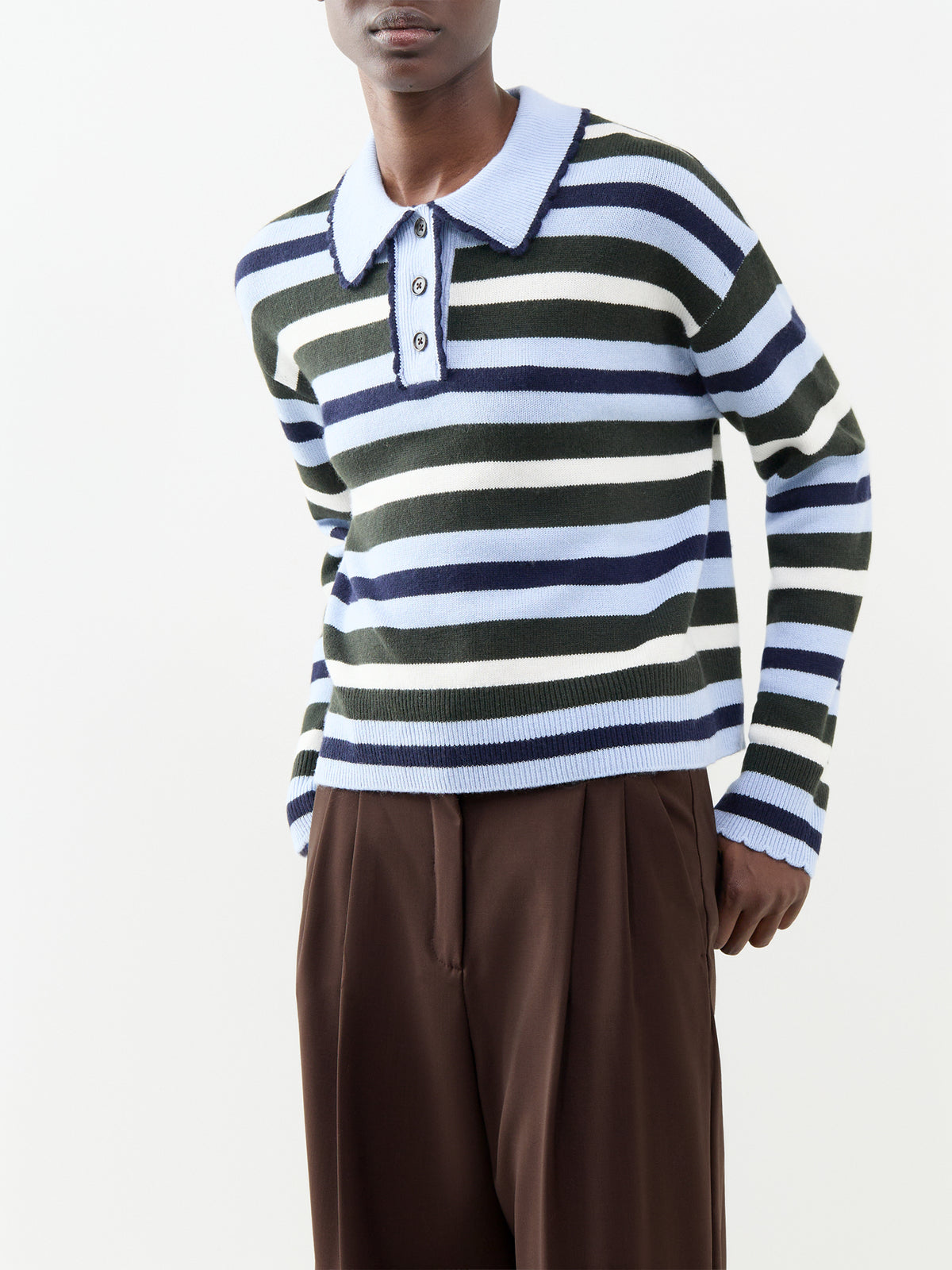 Delora Merino Wool Blend Long Sleeve Top