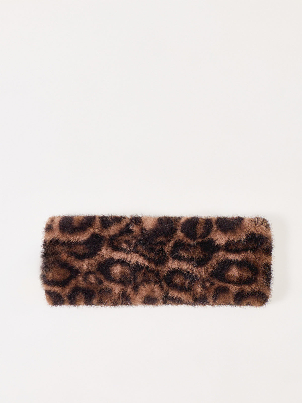 Fur Headband - Print Brown