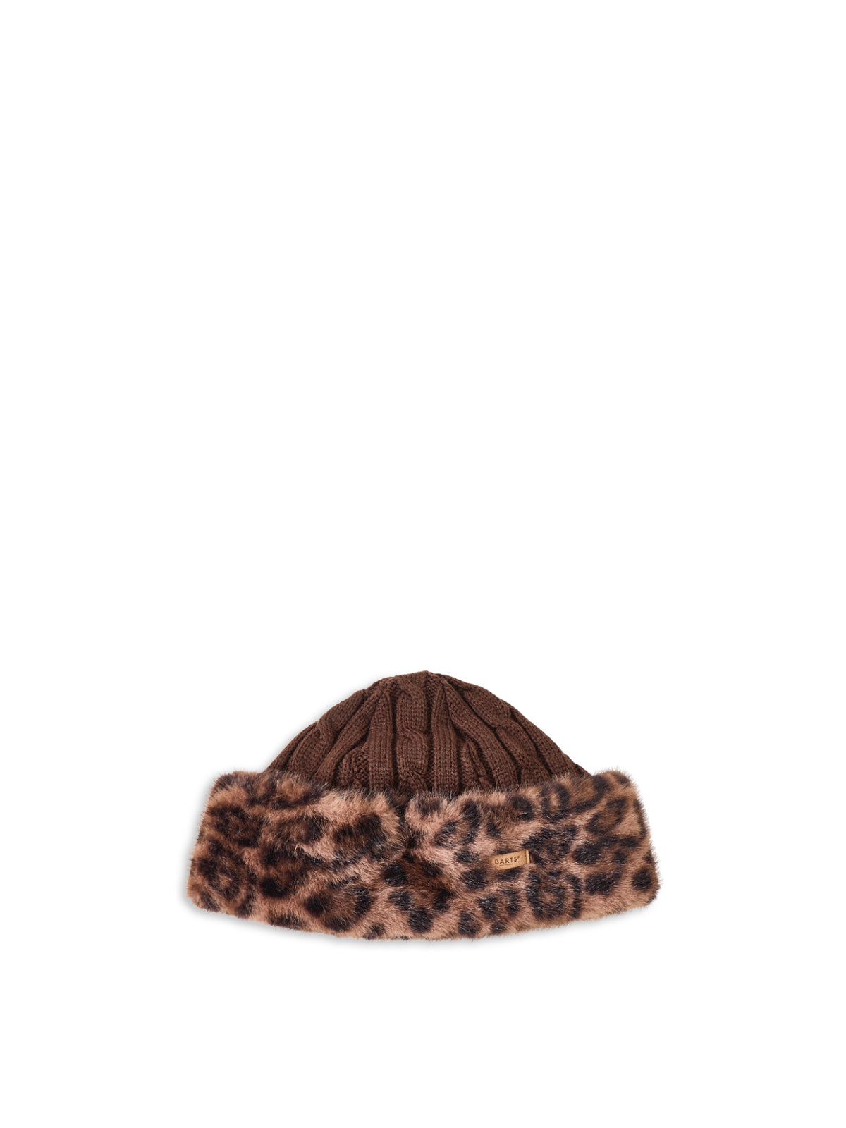 Fur Cable Wool Blend Bucket Hat - Print Brown