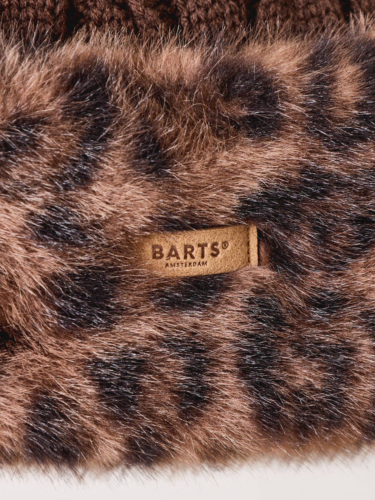 Fur Cable Wool Blend Bucket Hat - Print Brown
