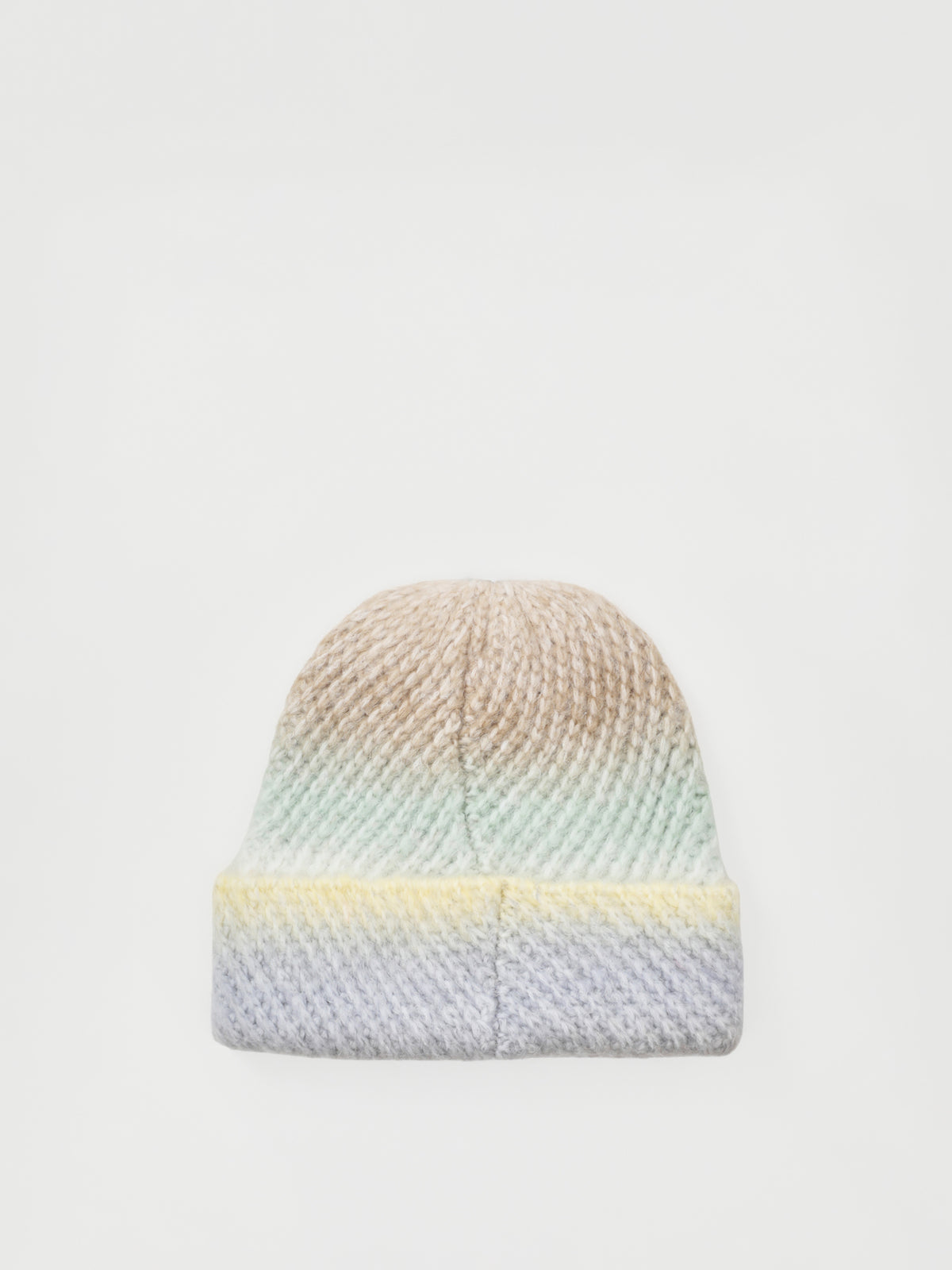 Fanatail Wool Blend Turn-Up Beanie - Light Brown
